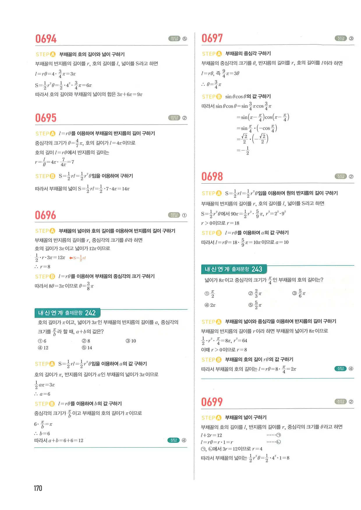 마플 시너지 수학1 답지 170페이지