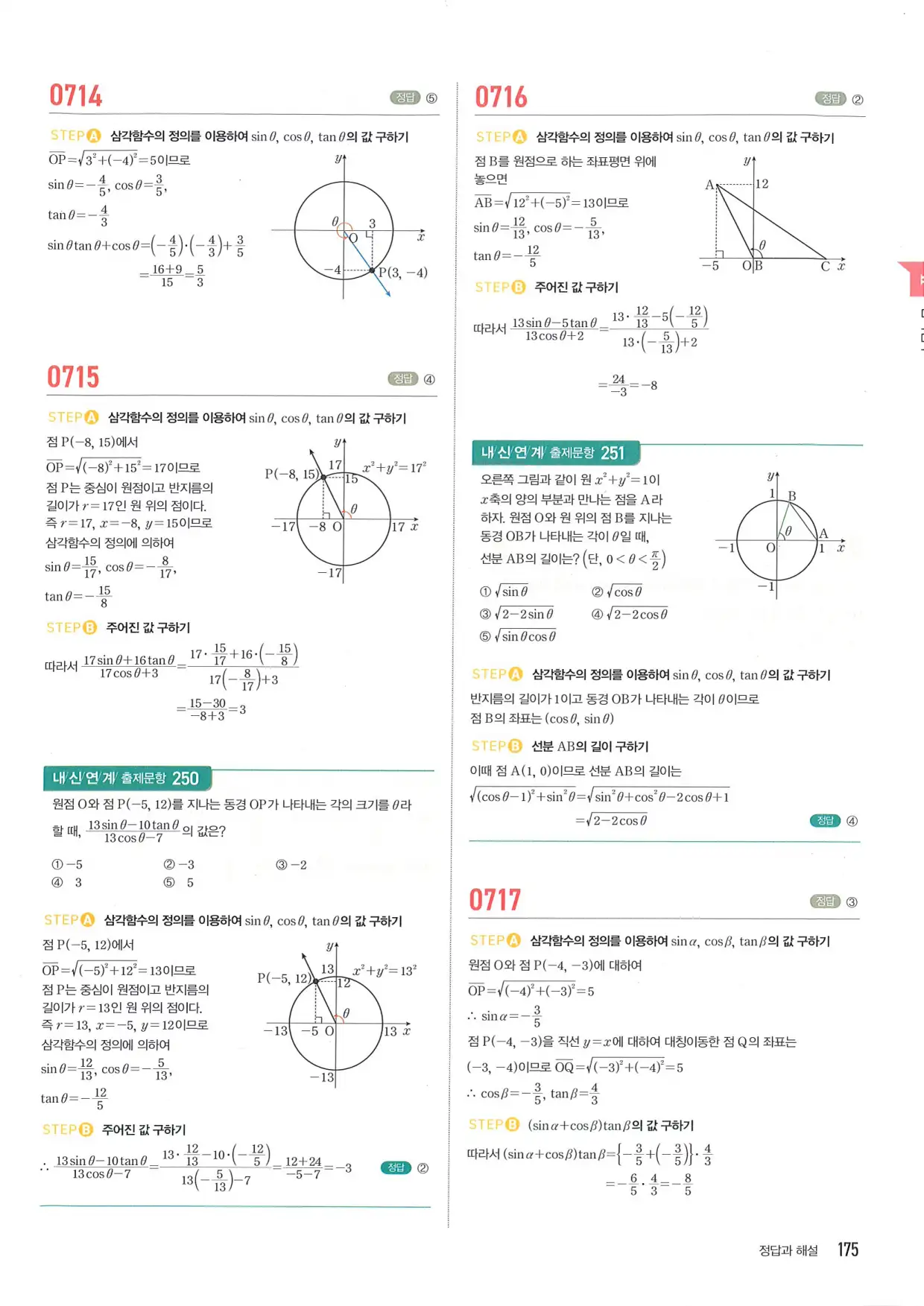 마플 시너지 수학1 답지 175페이지