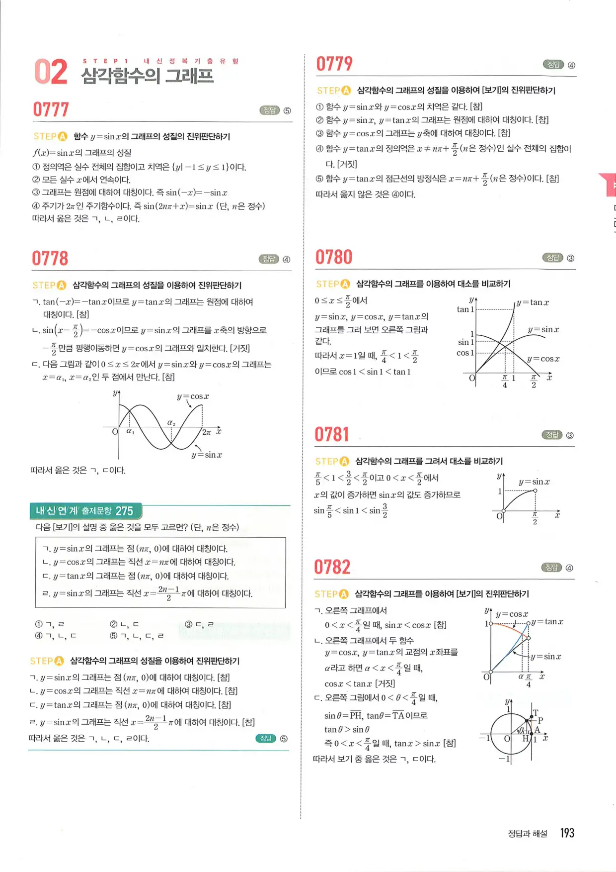마플 시너지 수학1 답지 193페이지