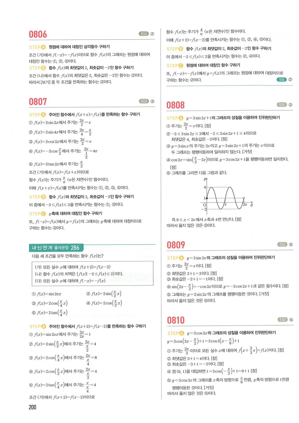 마플 시너지 수학1 답지 200페이지