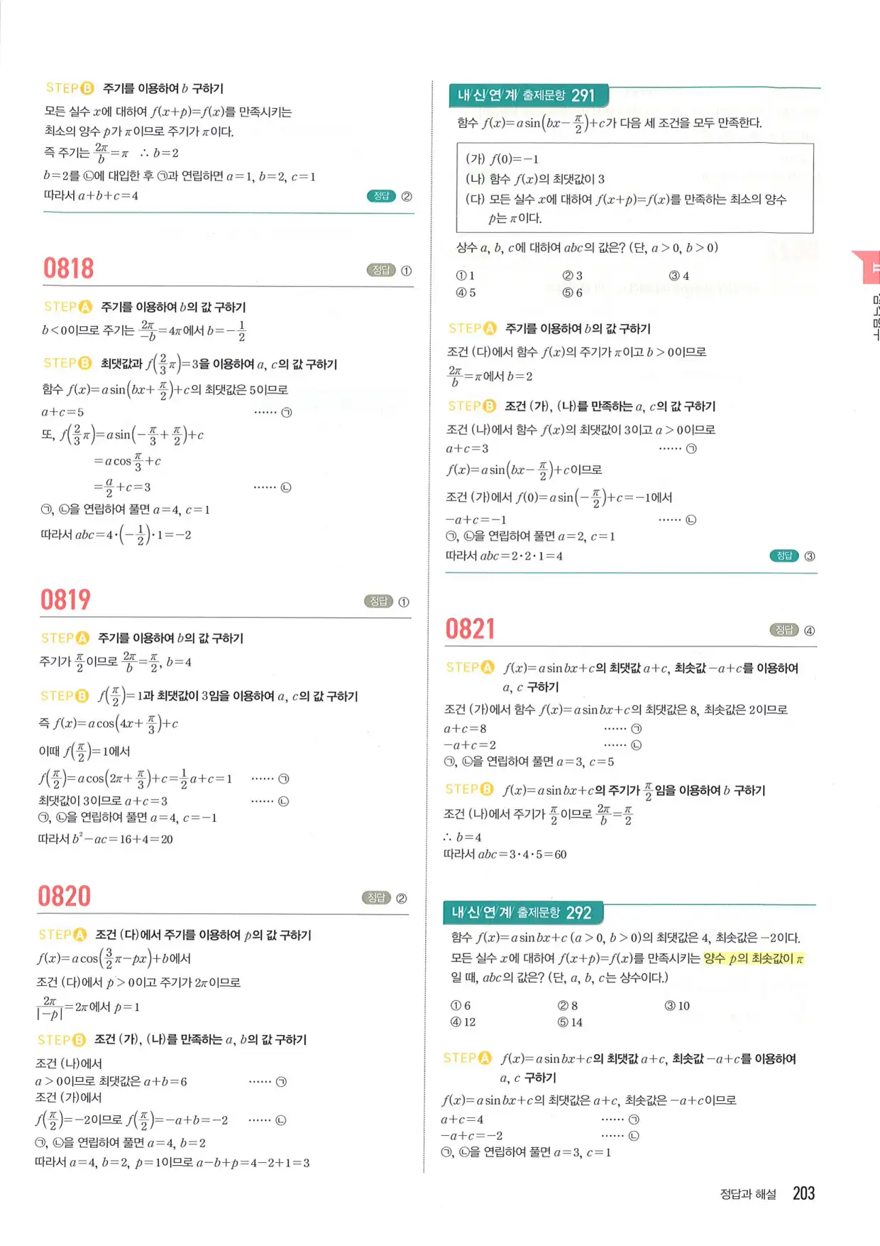 마플 시너지 수학1 답지 203페이지