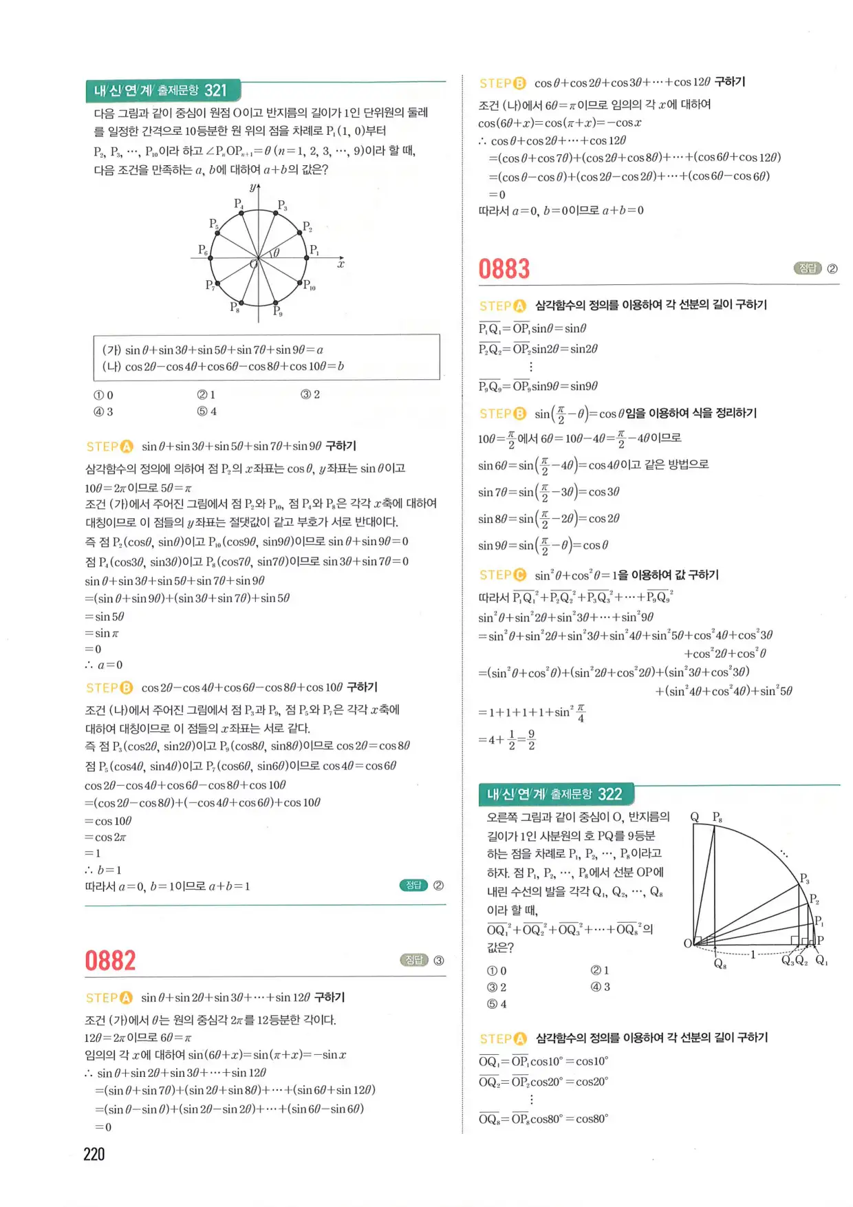 마플 시너지 수학1 답지 220페이지