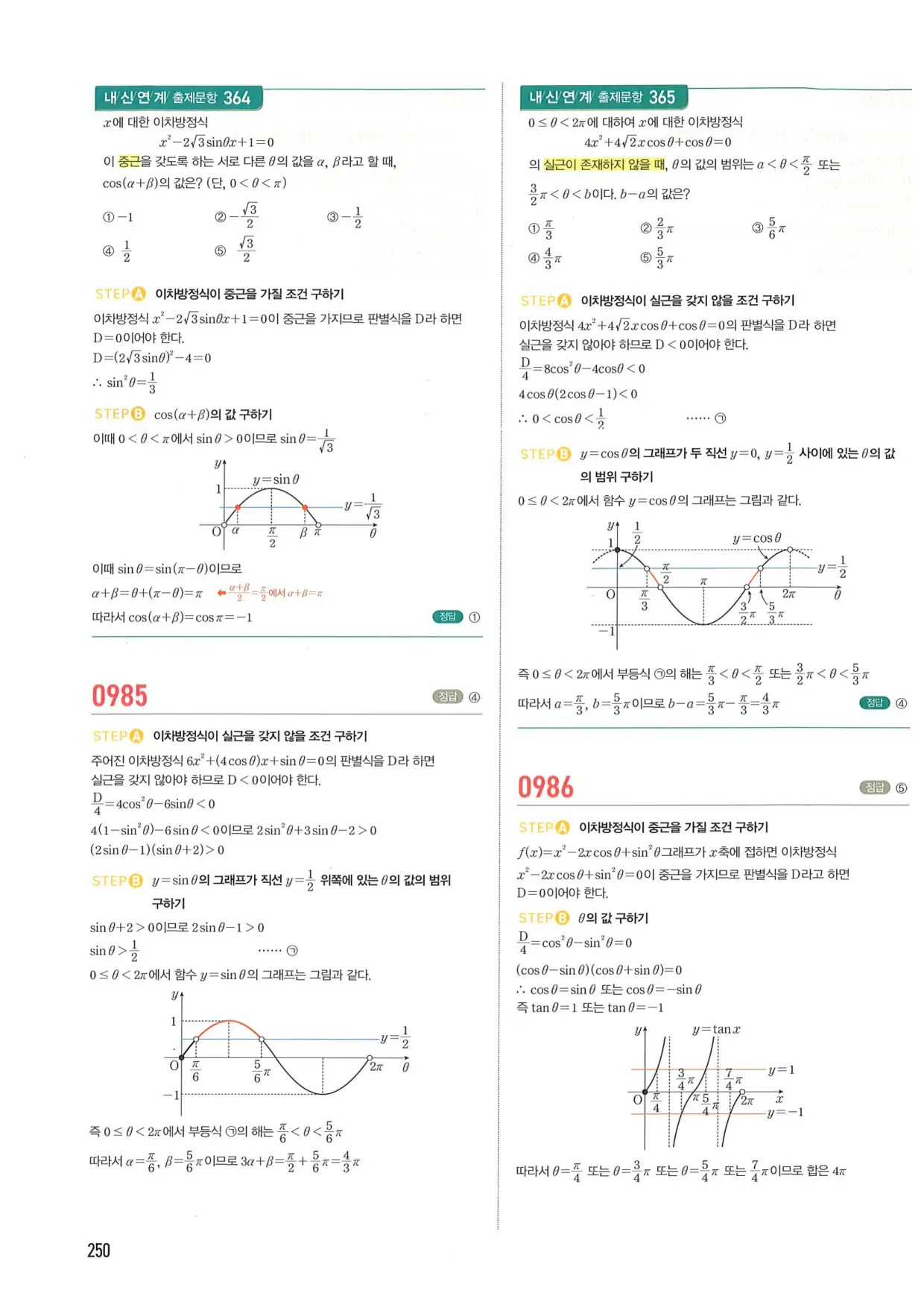 마플 시너지 수학1 답지 250페이지
