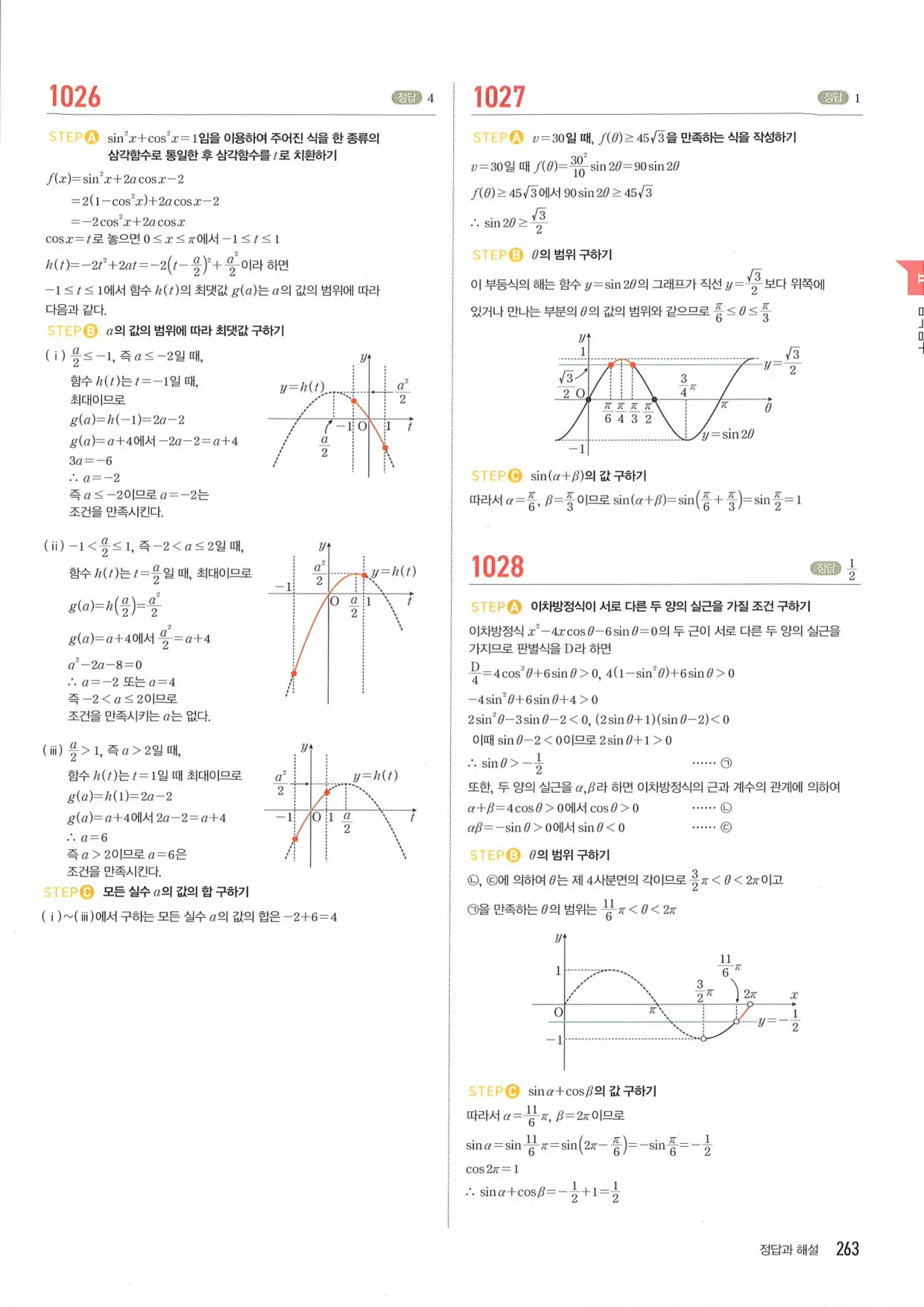 마플 시너지 수학1 답지 263페이지