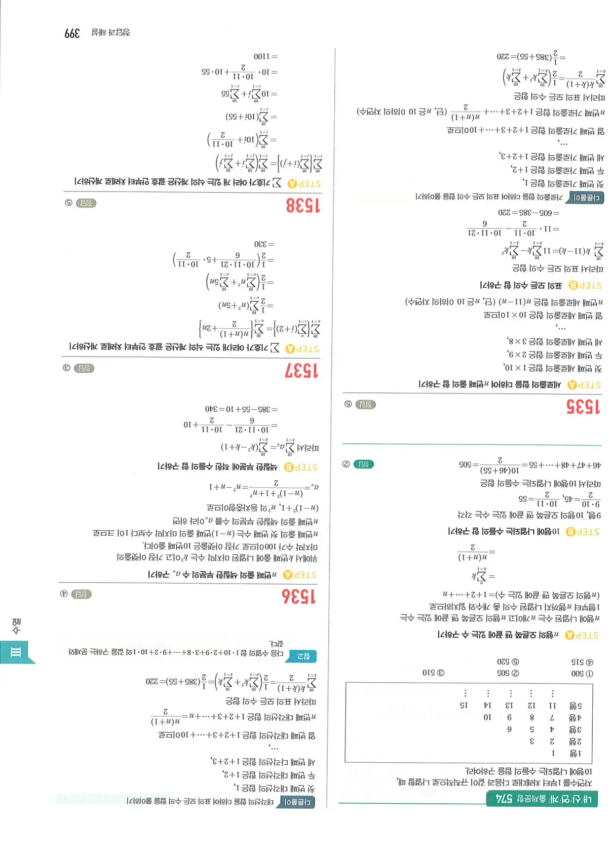 마플 시너지 수학1 답지 399페이지