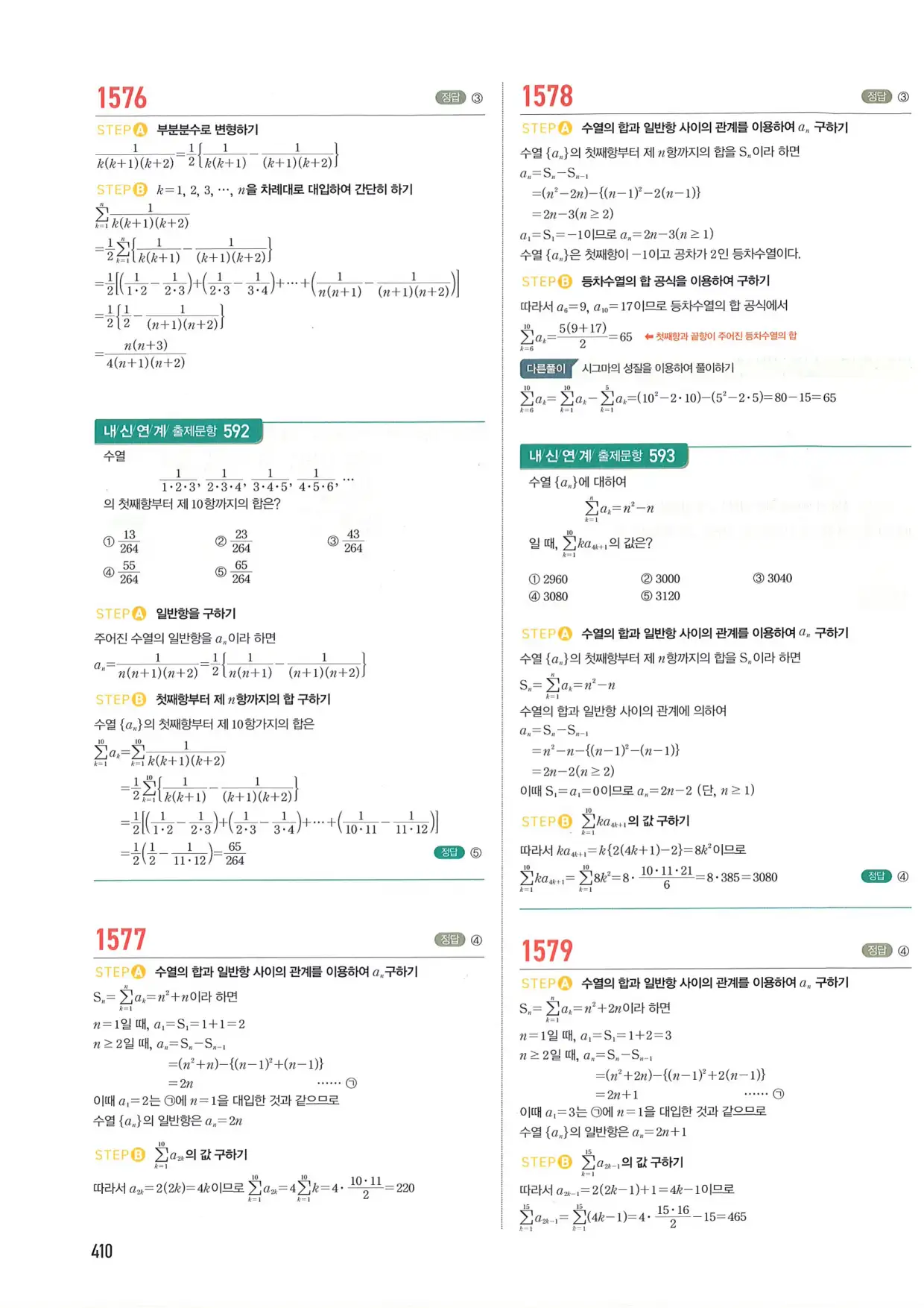 마플 시너지 수학1 답지 410페이지