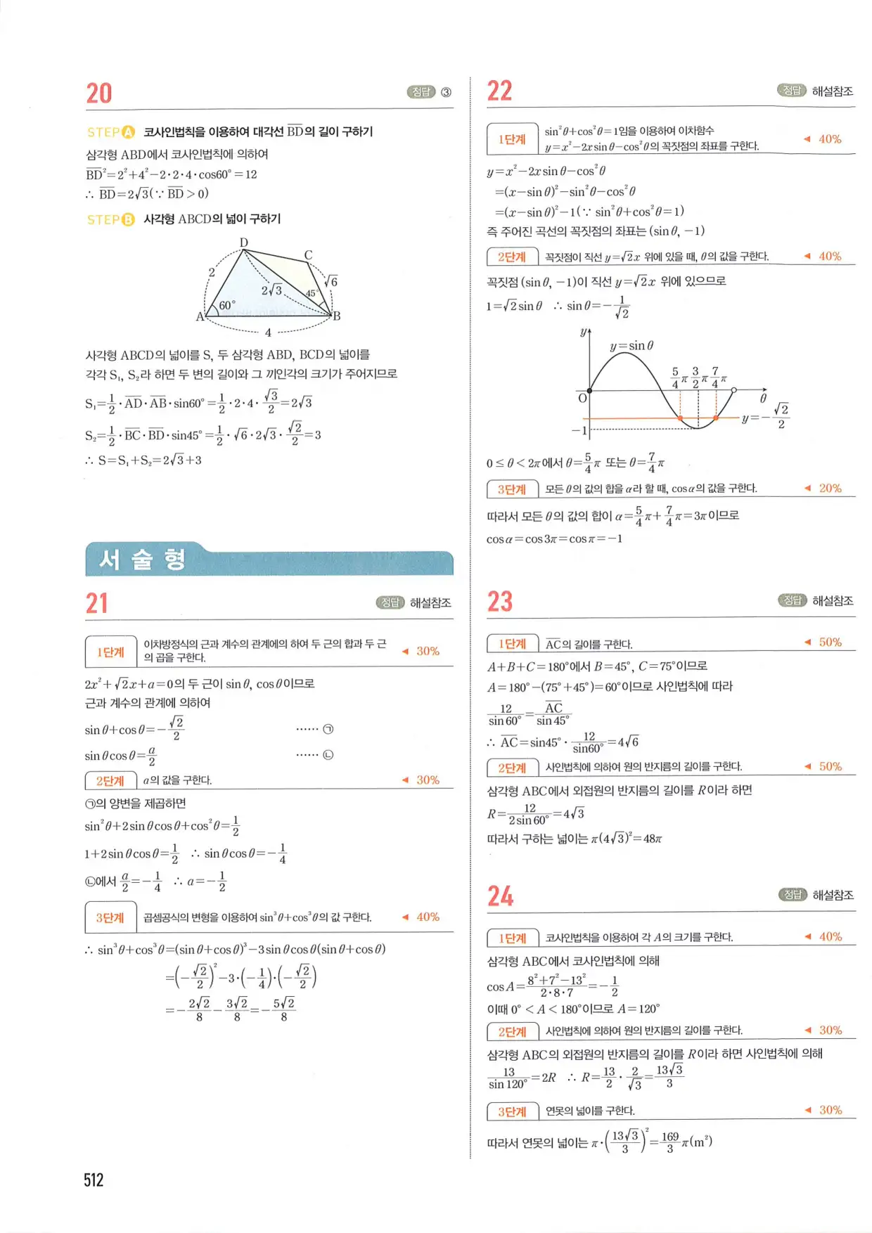 마플 시너지 수학1 답지 512페이지