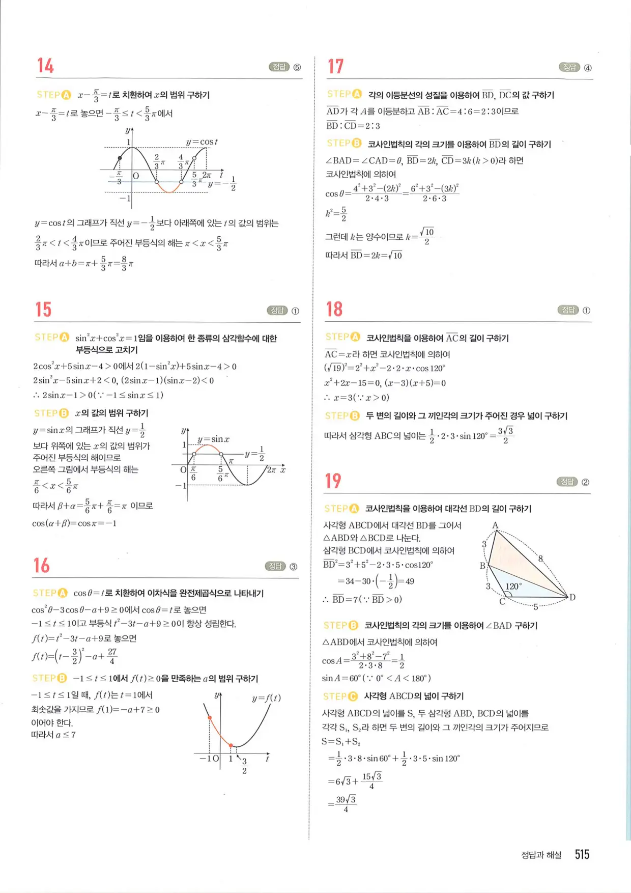 마플 시너지 수학1 답지 515페이지
