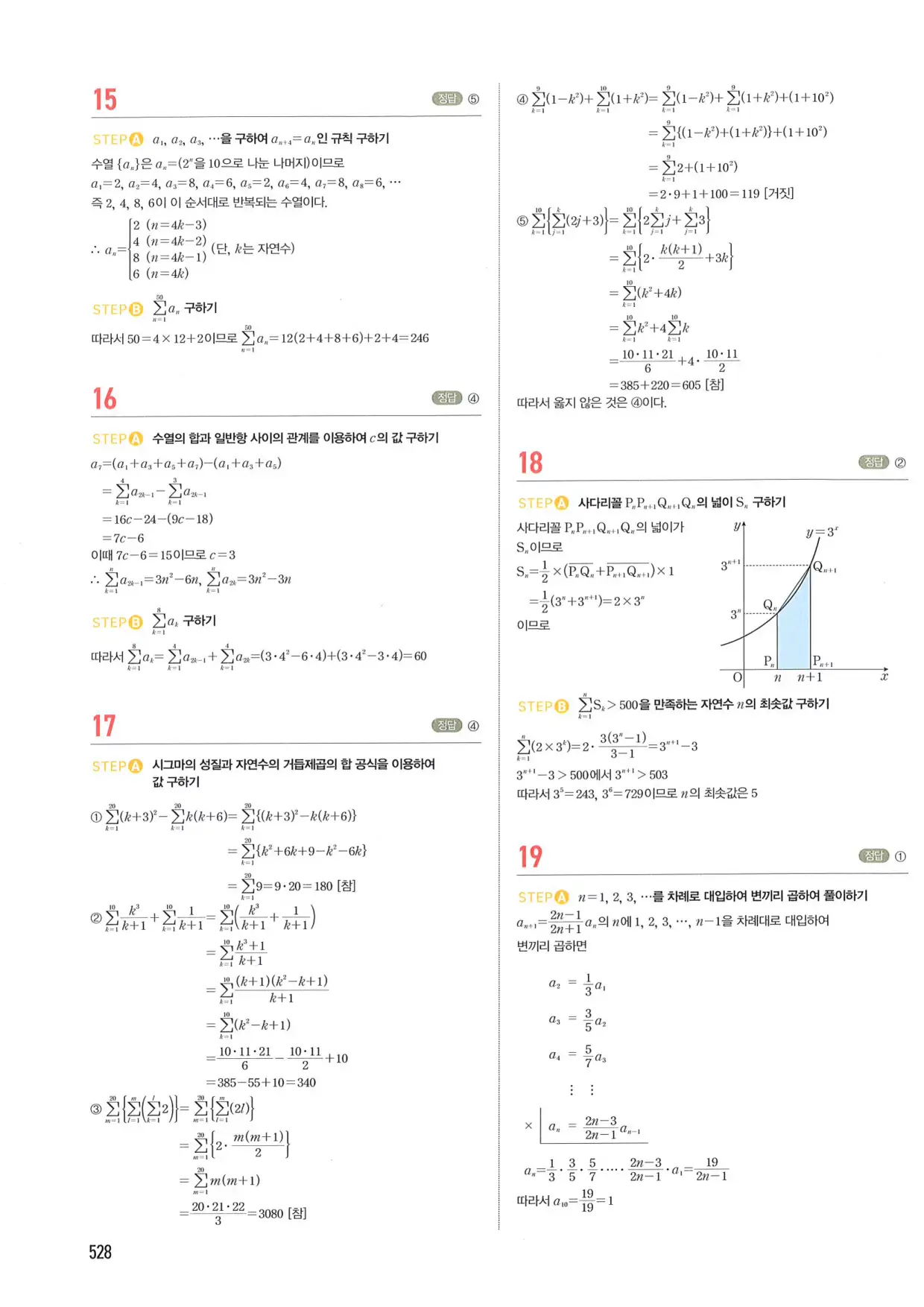마플 시너지 수학1 답지 528페이지