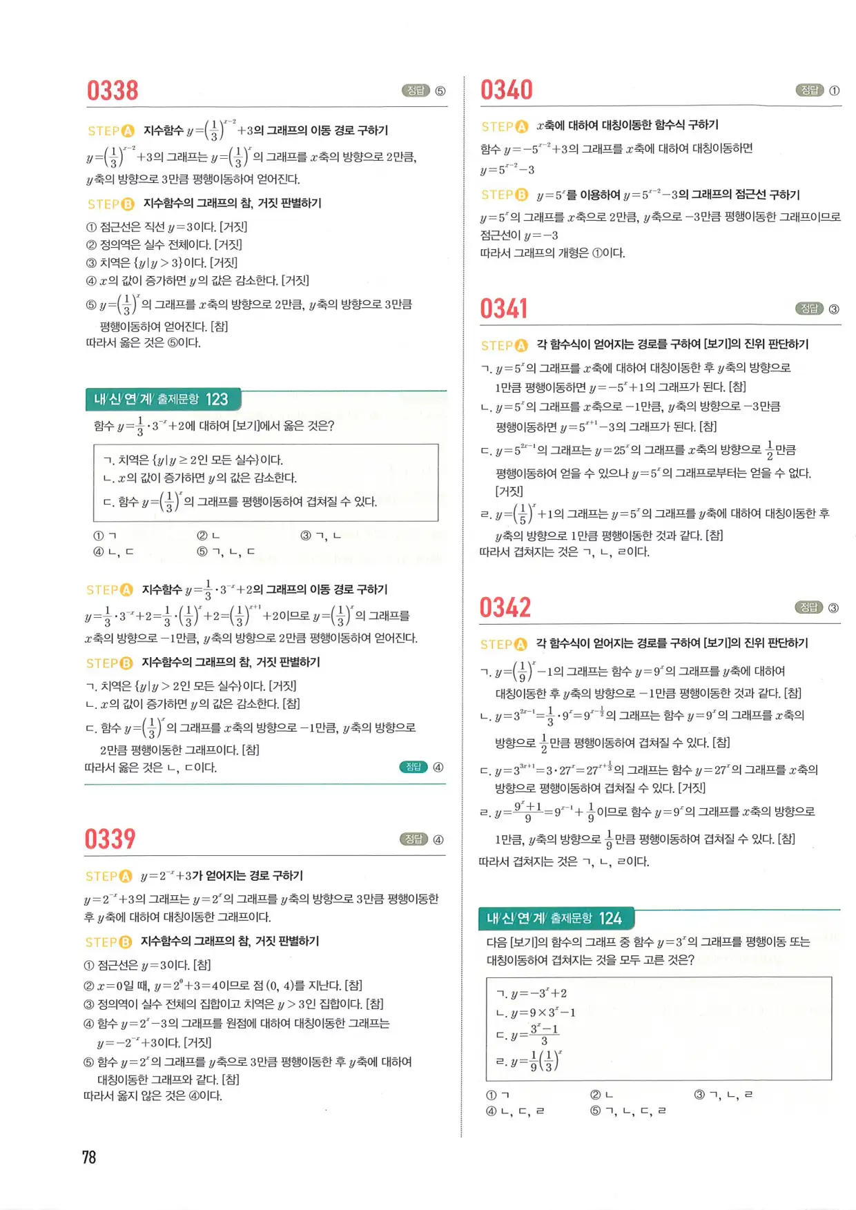 마플 시너지 수학1 답지 78페이지