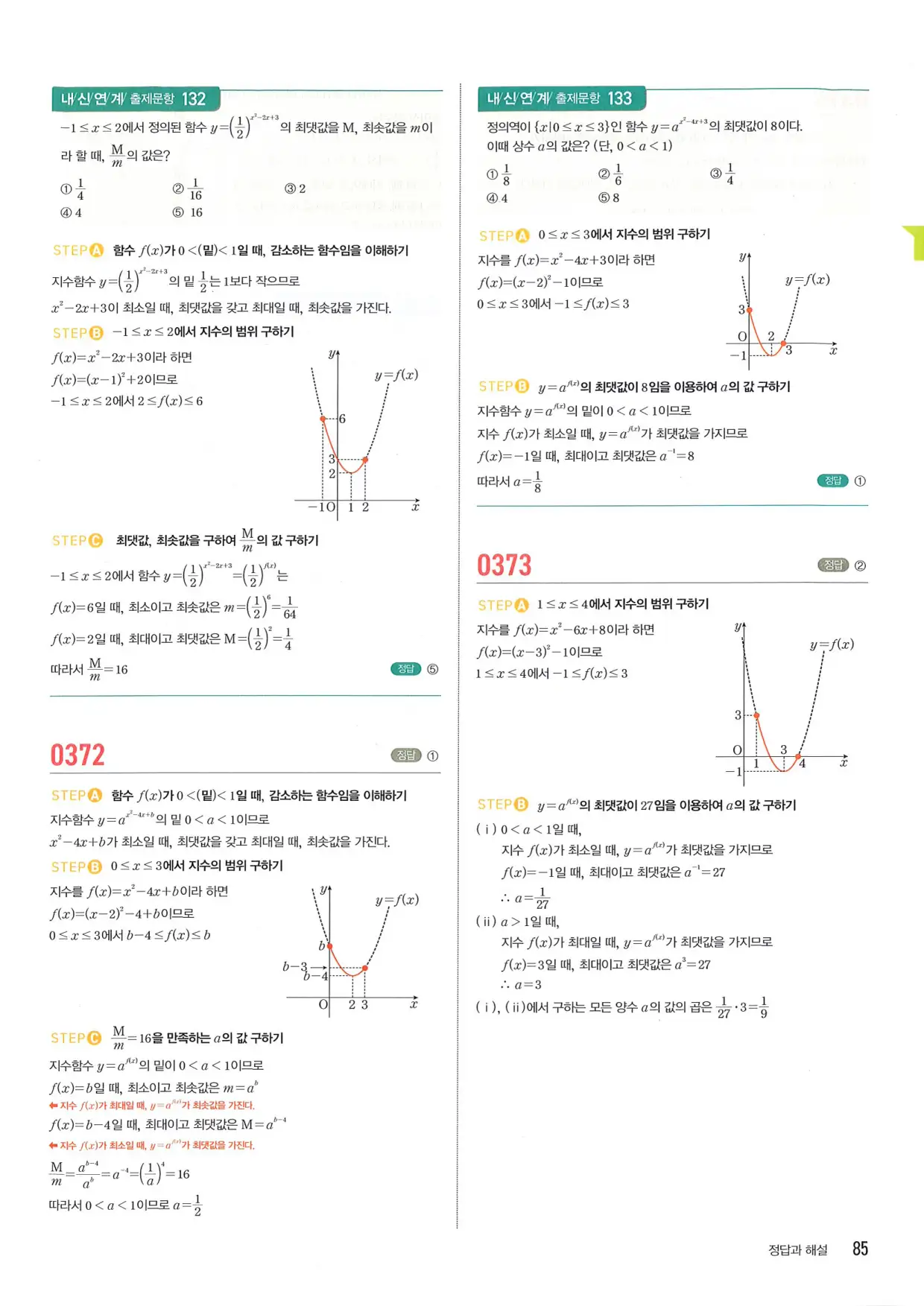 마플 시너지 수학1 답지 85페이지