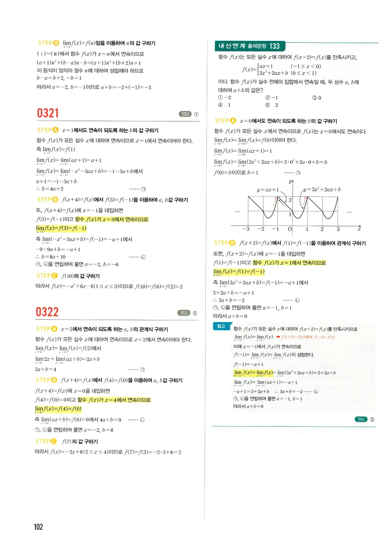 마플시너지 수학2 답지 102페이지 해설