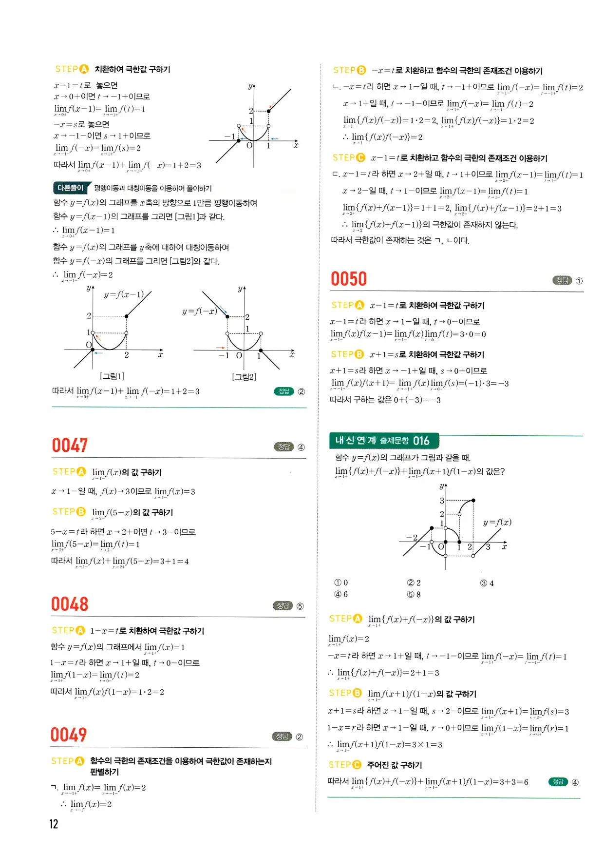 마플 시너지 수학2 답지 12페이지