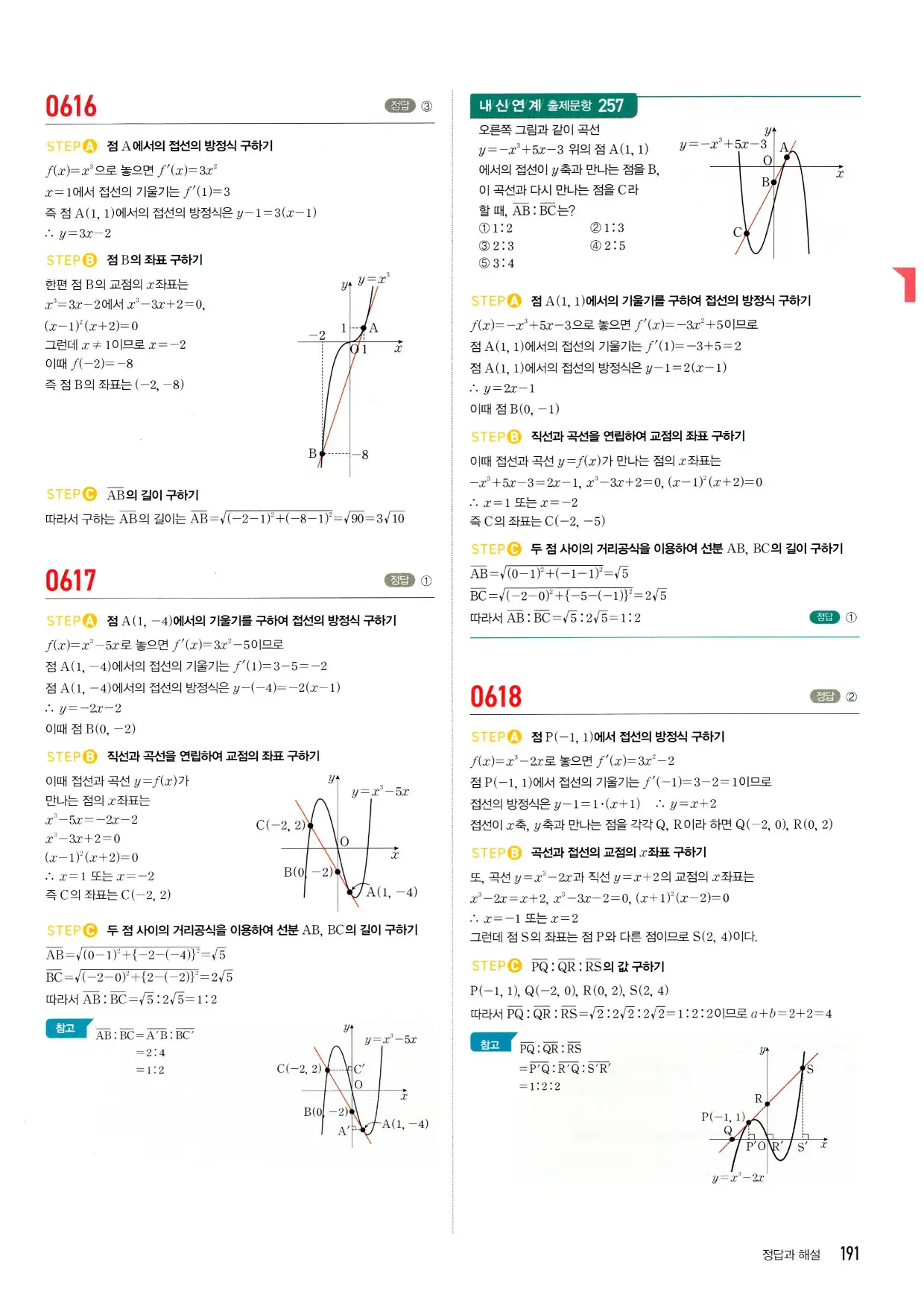 마플시너지 수학2 답지 191페이지 해설