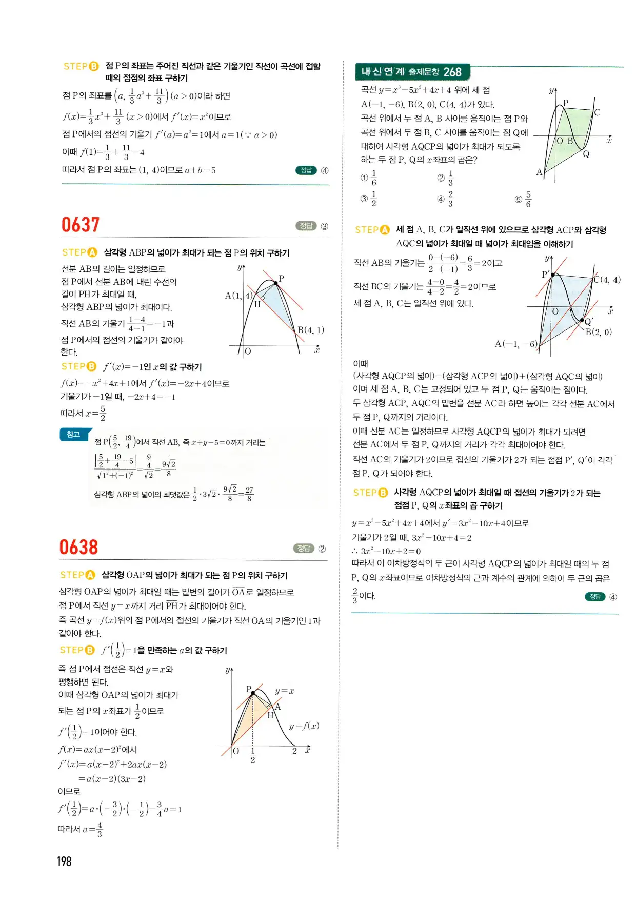 마플시너지 수학2 답지 198페이지 해설