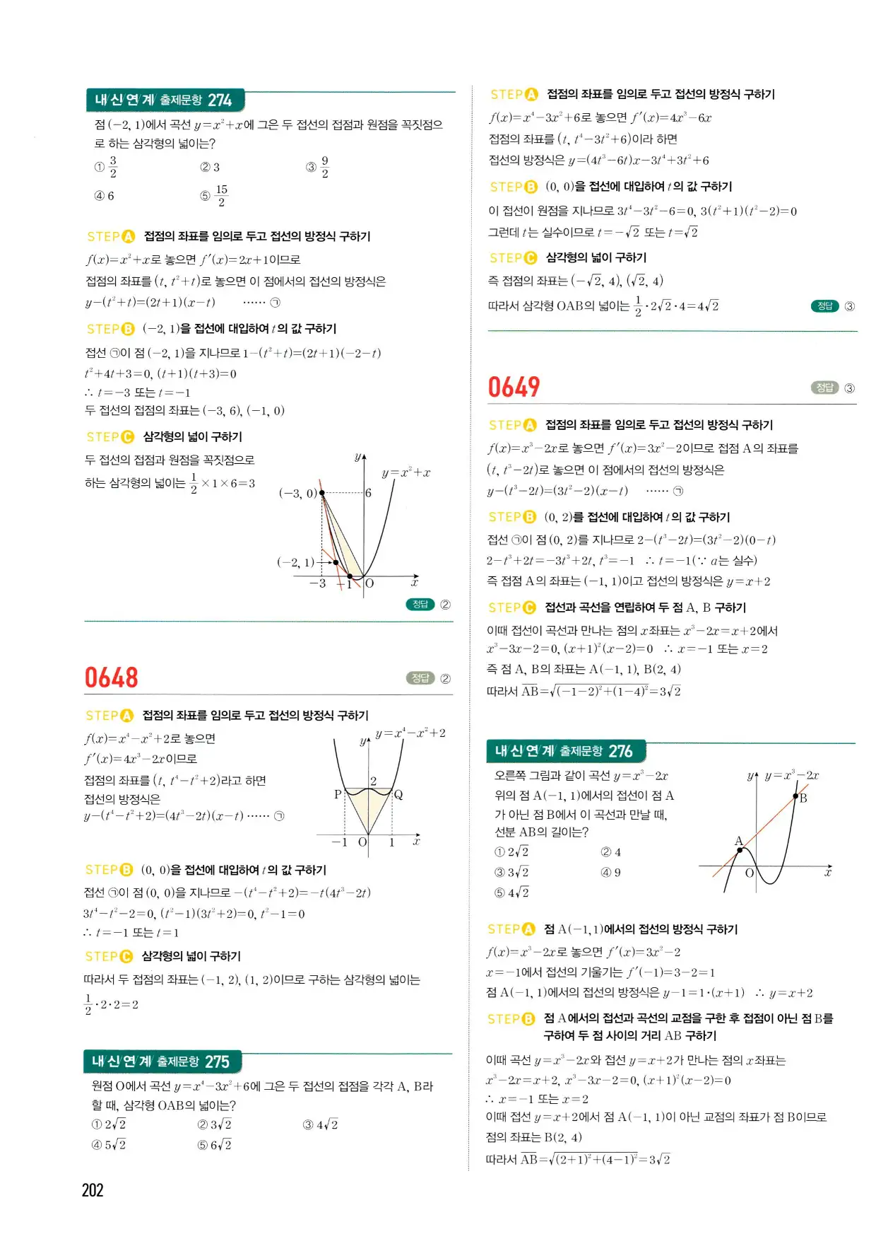 마플시너지 수학2 답지 202페이지