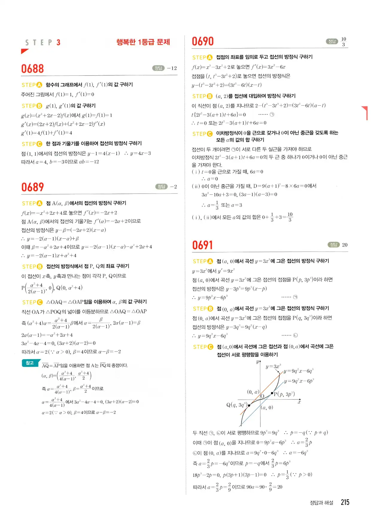 마플시너지 수학2 답지 215페이지