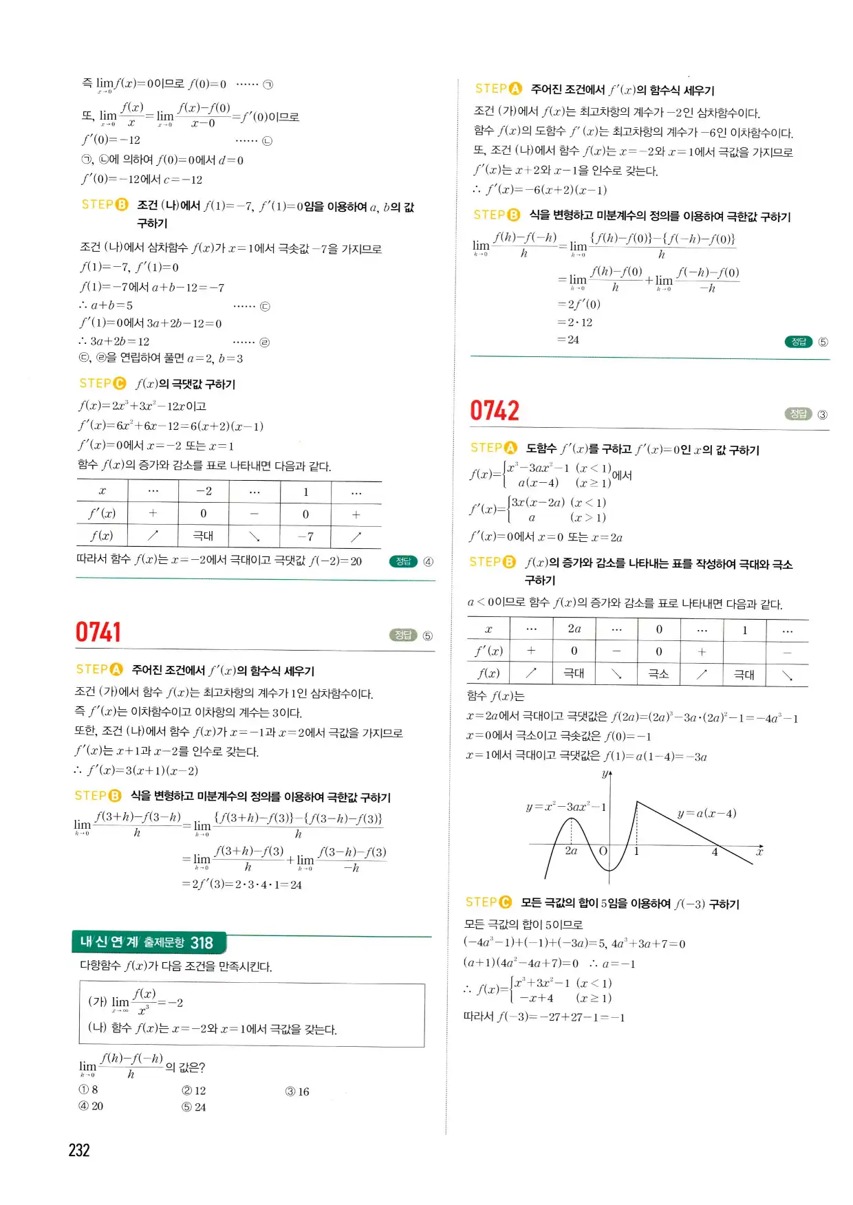 마플시너지 수학2 답지 232페이지