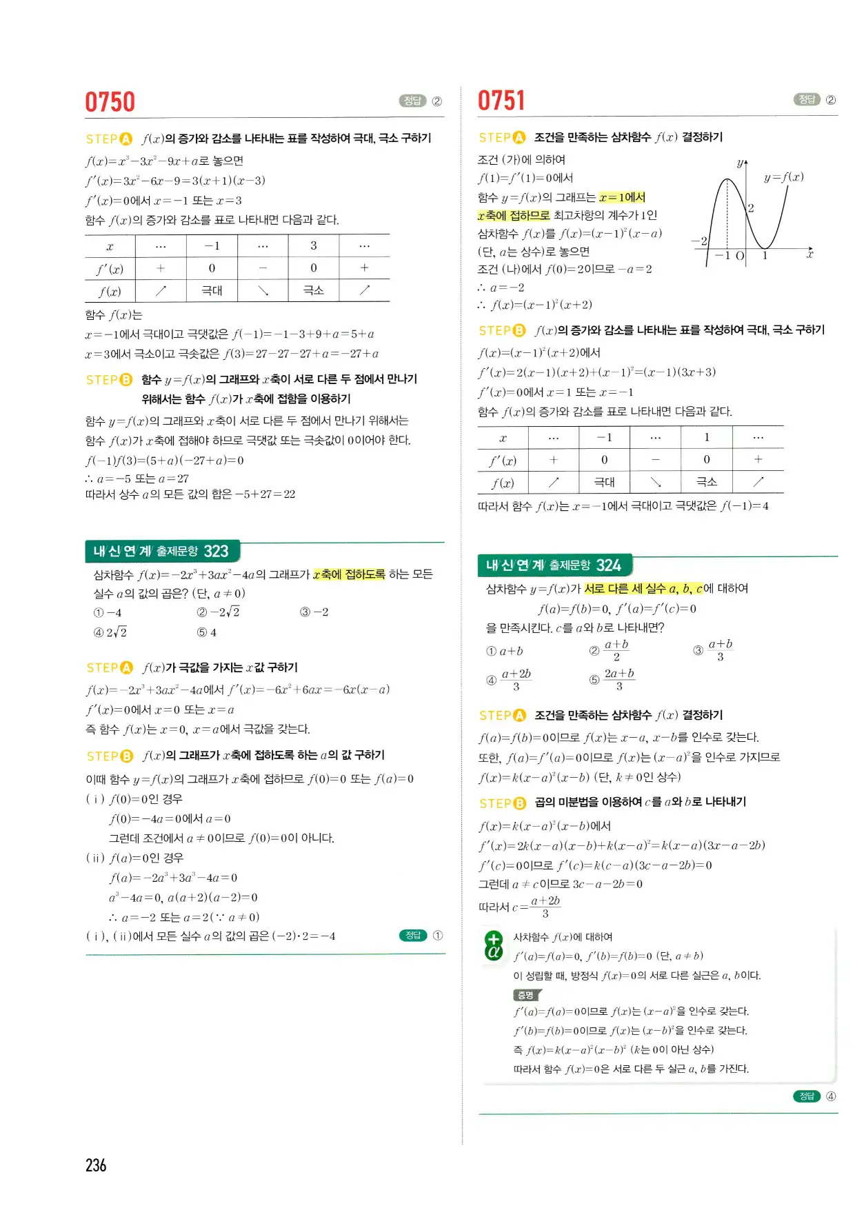 마플시너지 수학2 답지 236페이지