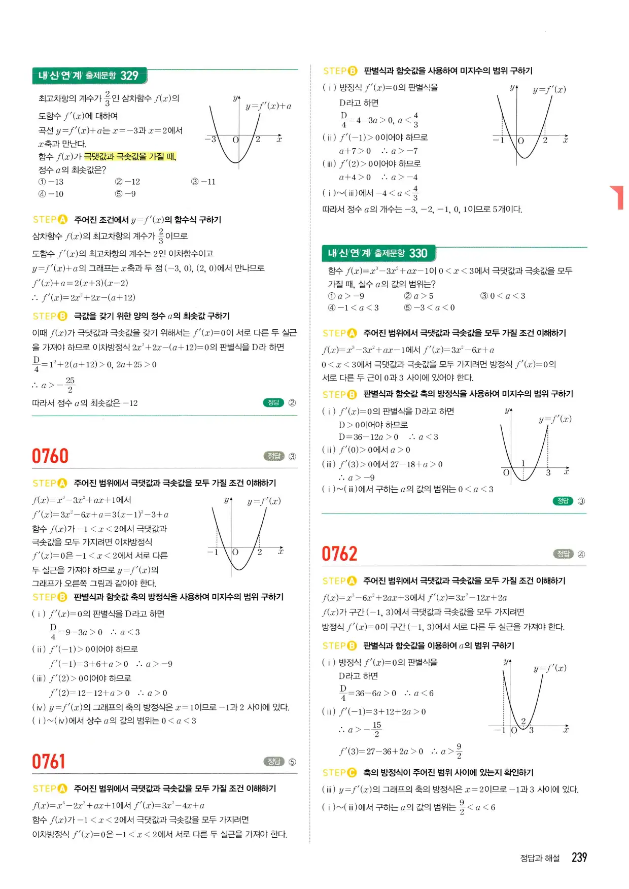 마플시너지 수학2 답지 239페이지