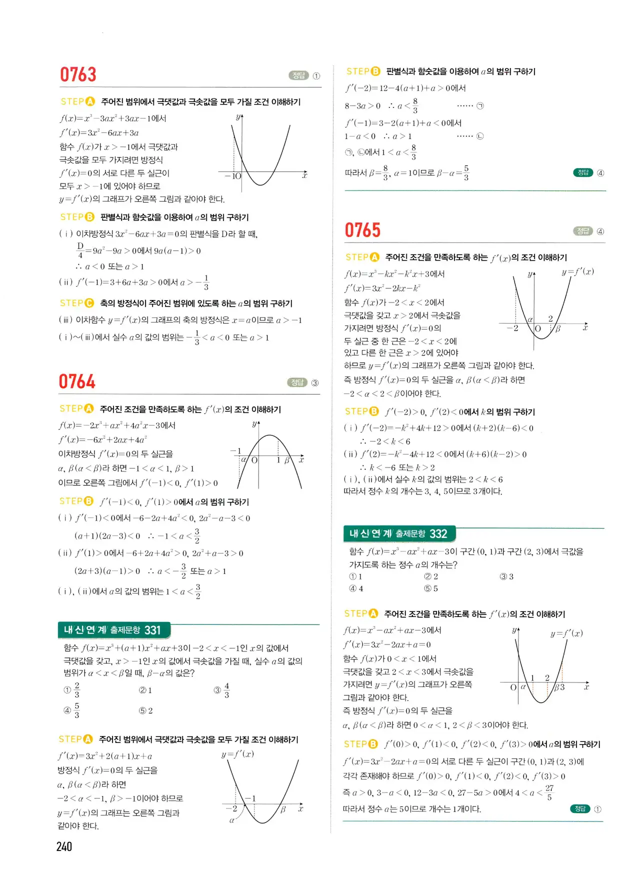 마플시너지 수학2 답지 240페이지
