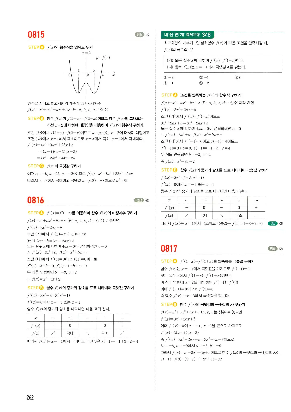 마플시너지 수학2 답지 262페이지