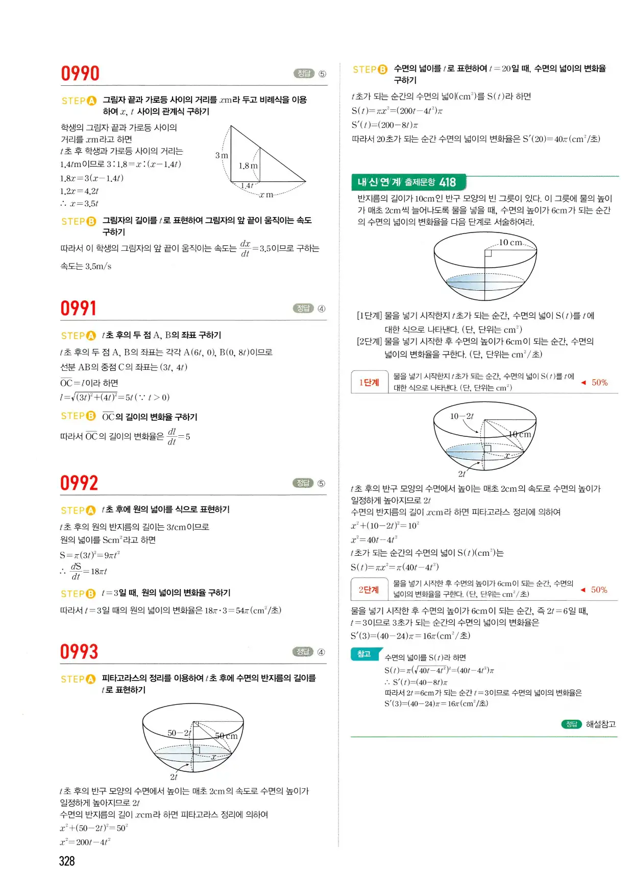 마플시너지 수학2 답지 328페이지
