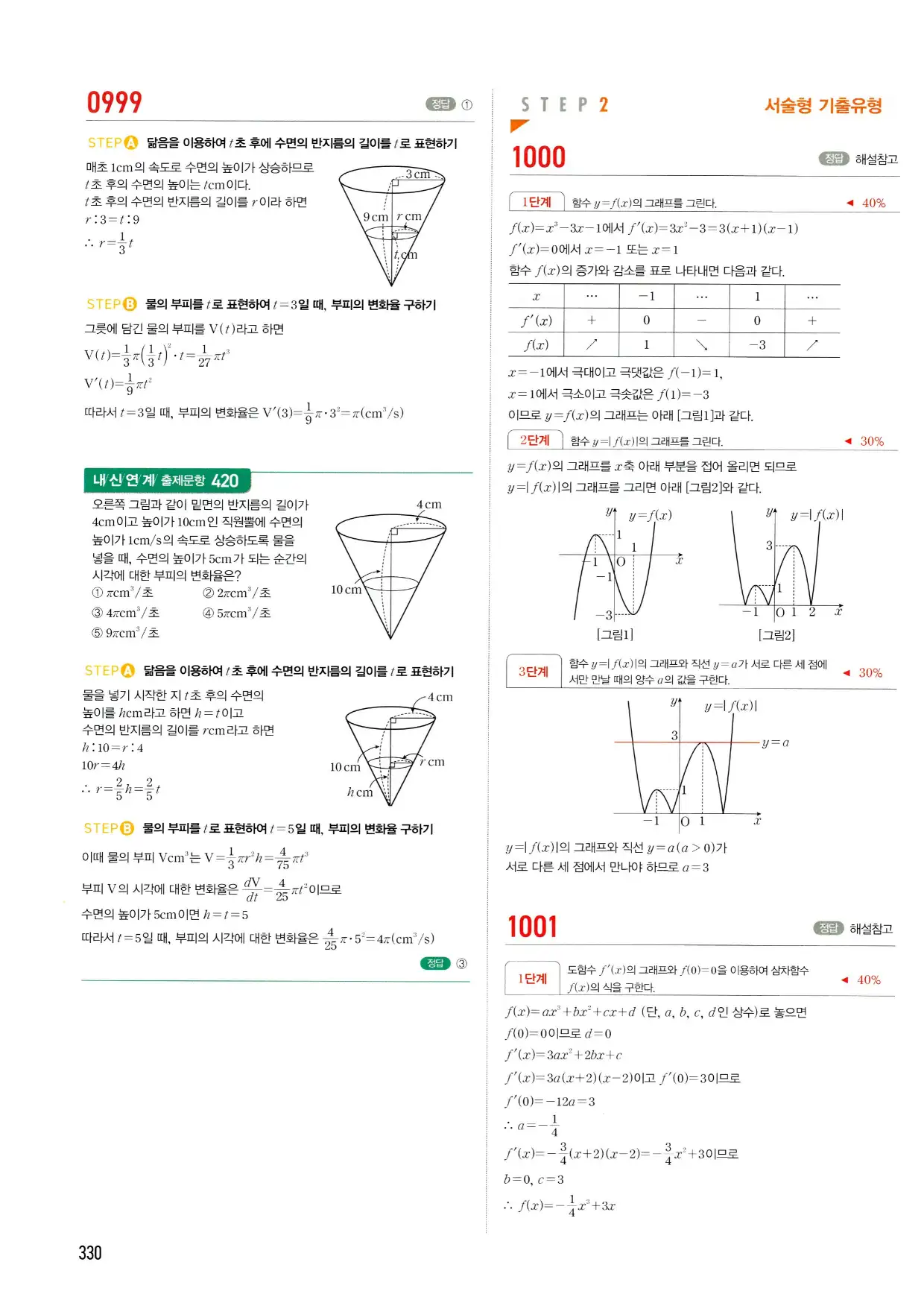 마플시너지 수학2 답지 330페이지