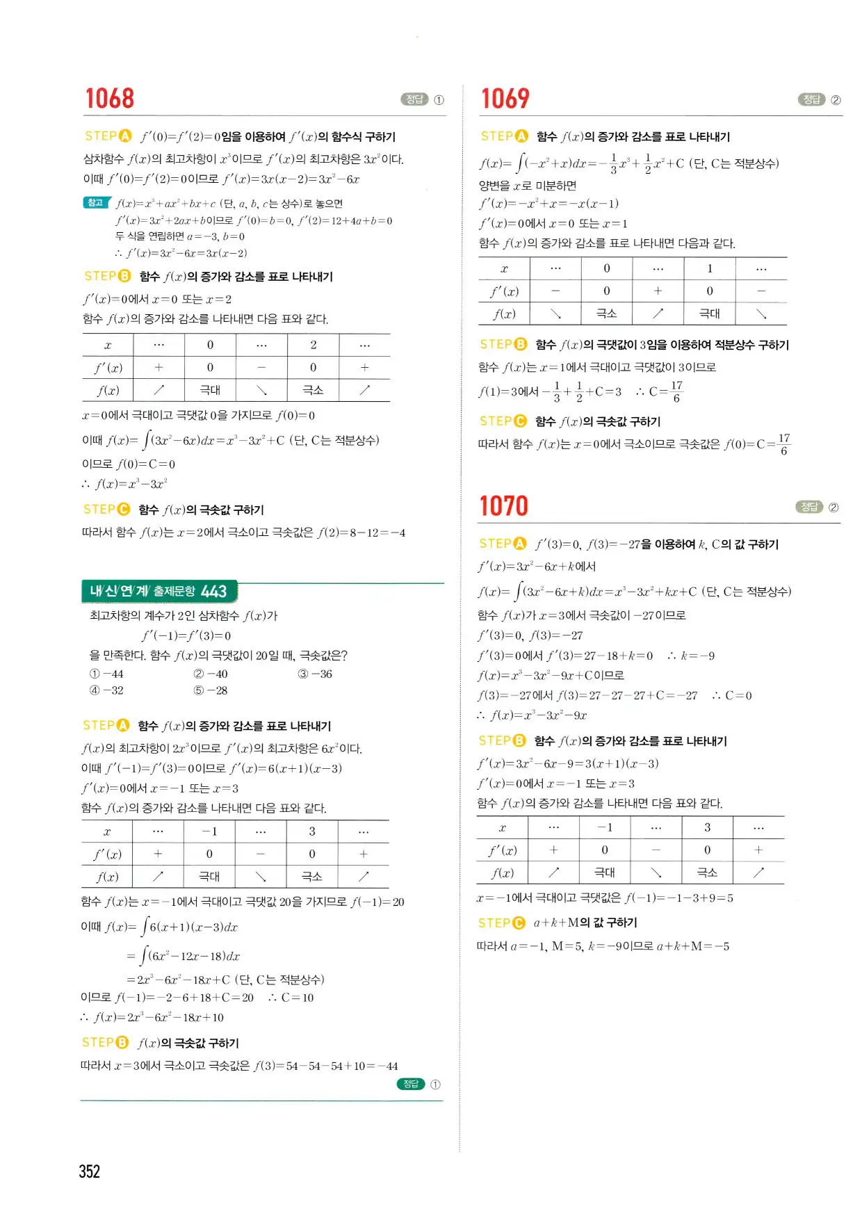 마플시너지 수학2 답지 352페이지