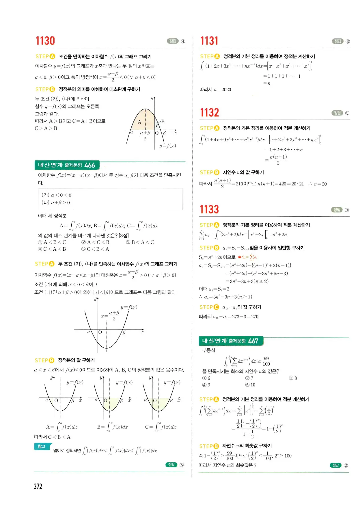 마플시너지 수학2 답지 372페이지