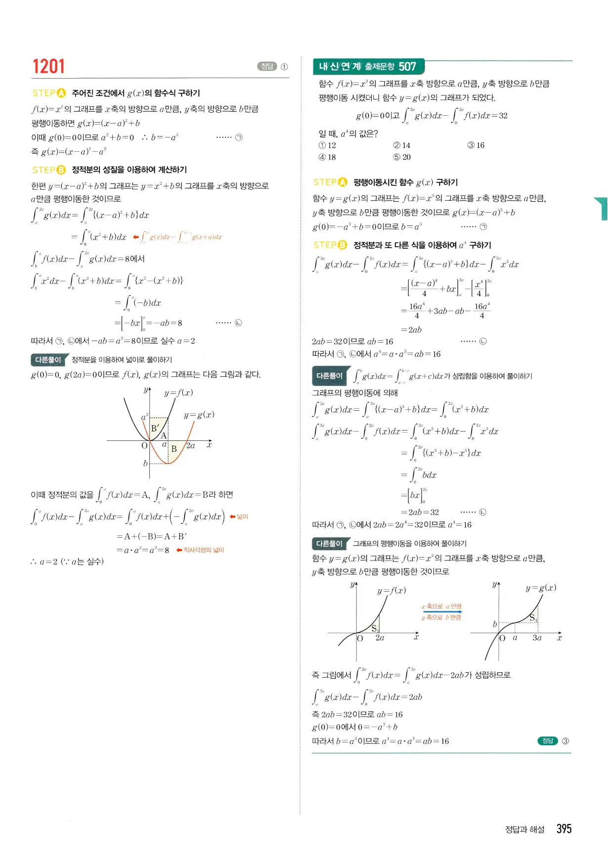 마플시너지 수학2 답지 395페이지