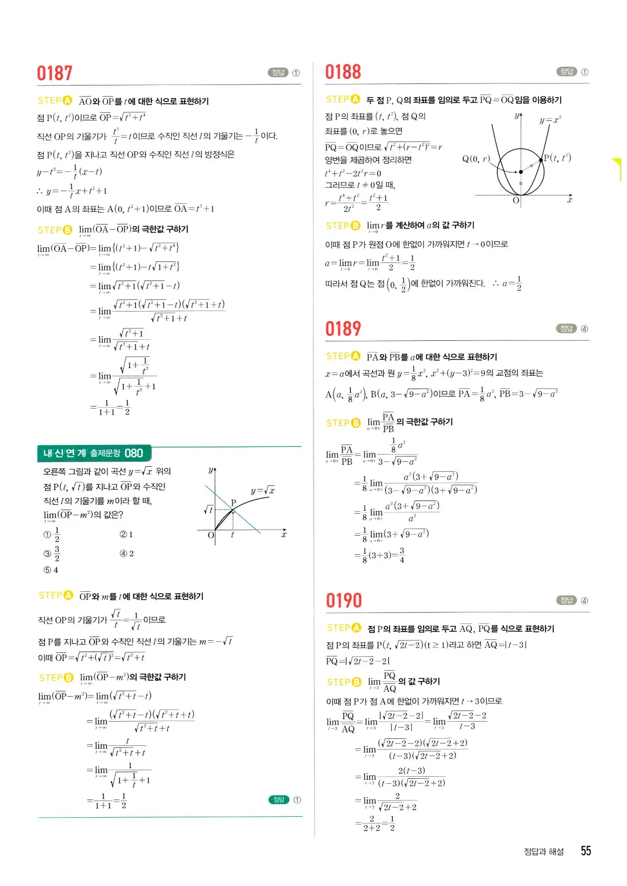 마플 시너지 수학2 답지 55페이지