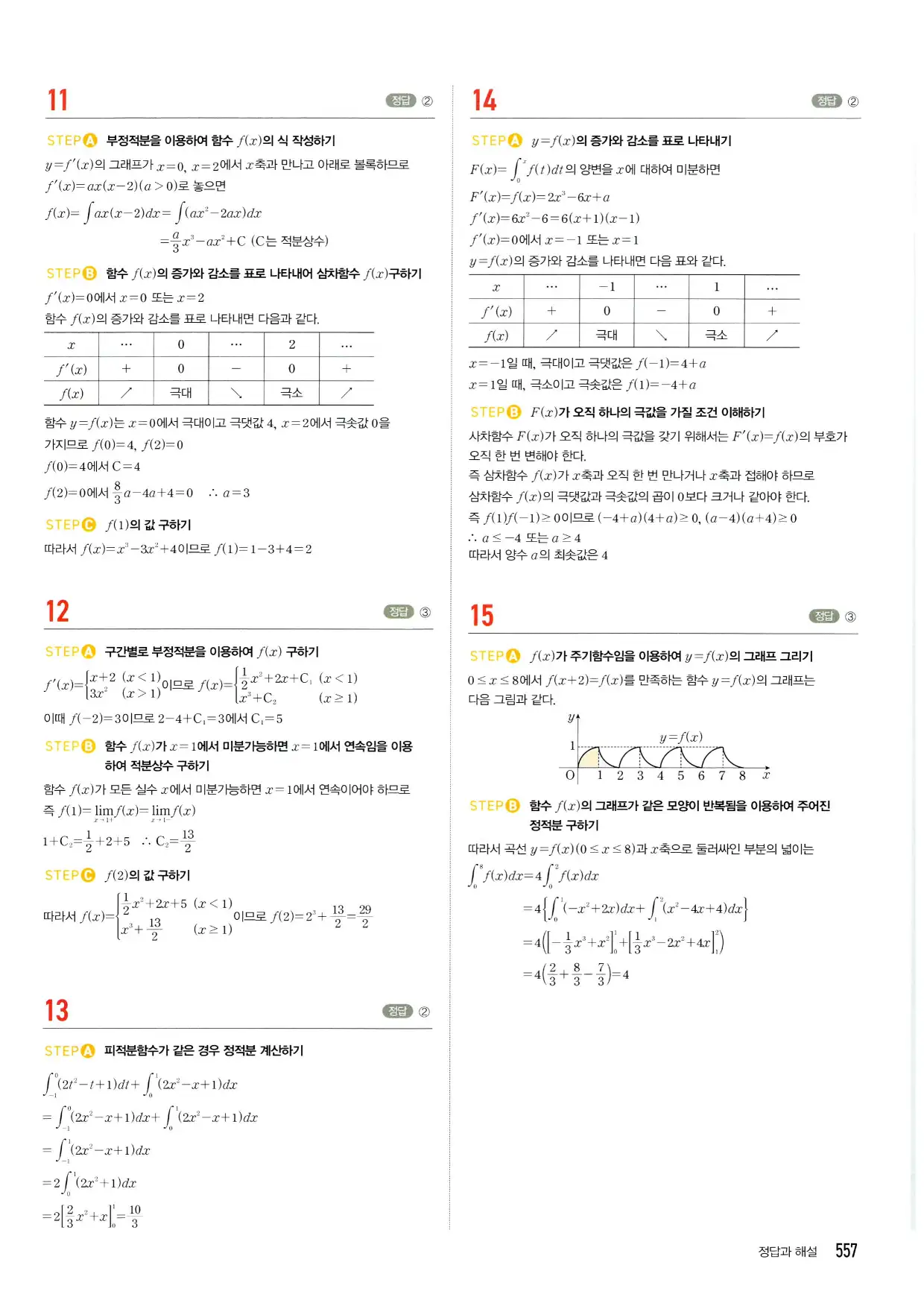 마플시너지 수학2 답지 557페이지