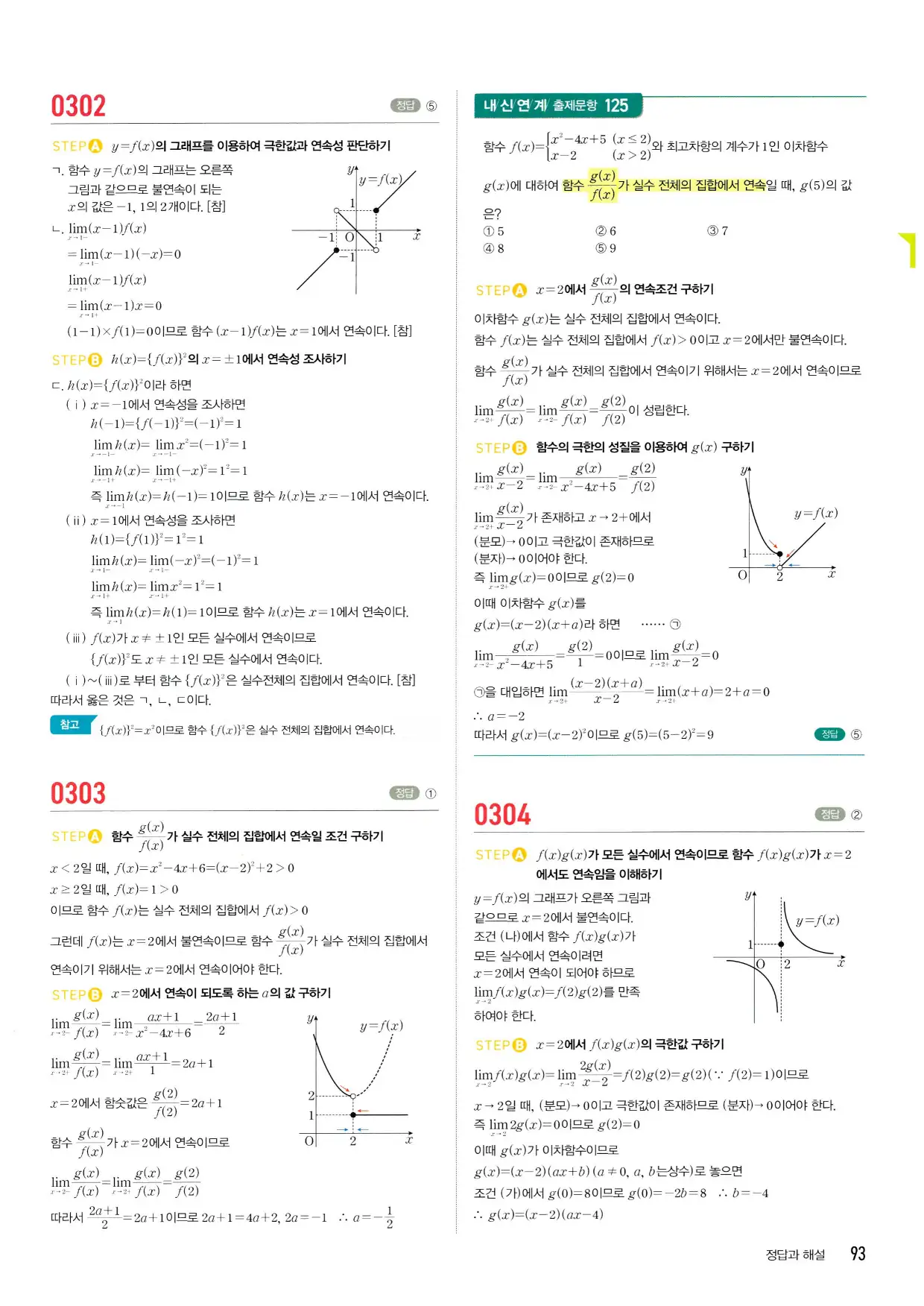 마플 시너지 수학2 답지 93페이지