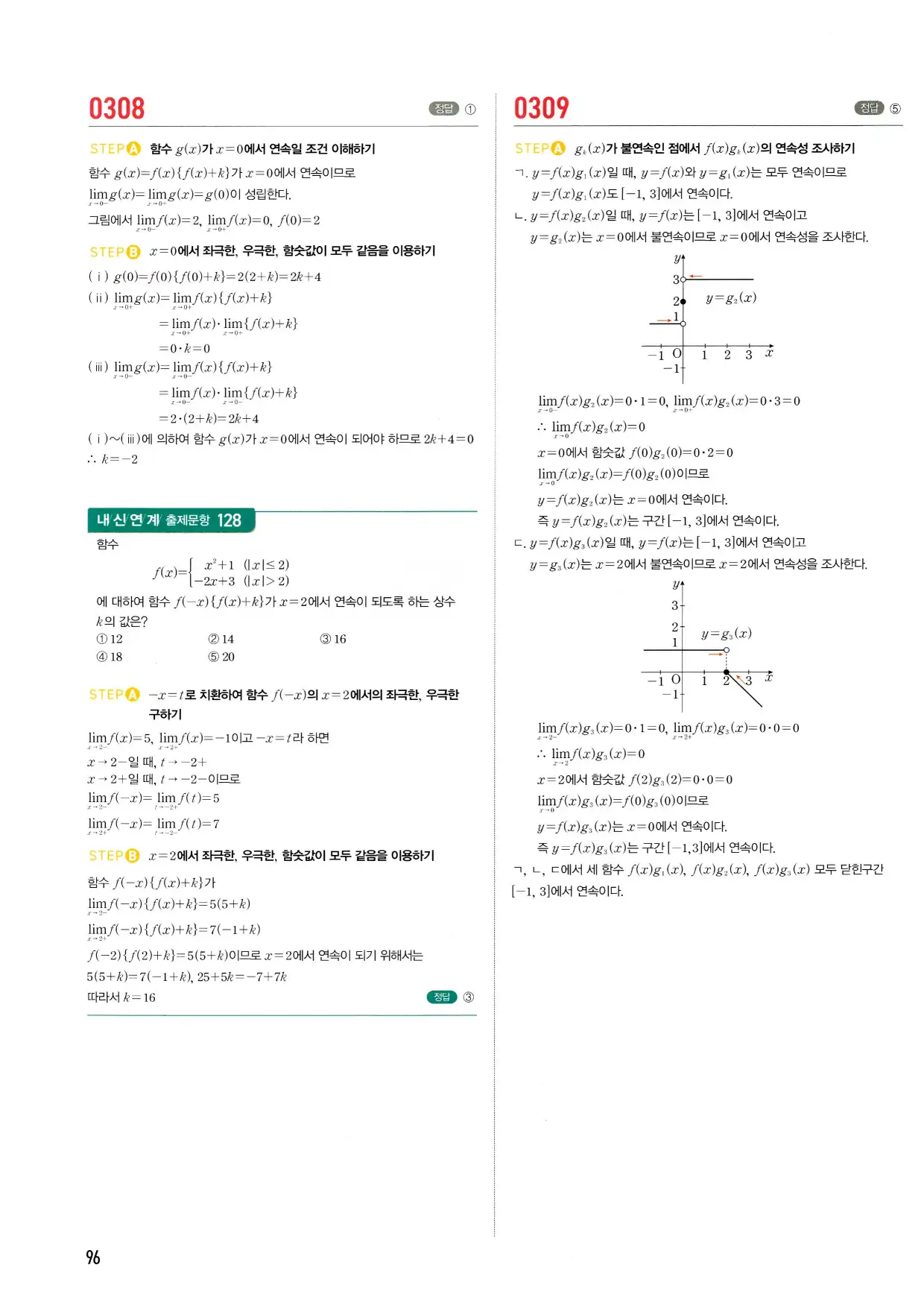 마플 시너지 수학2 답지 96페이지