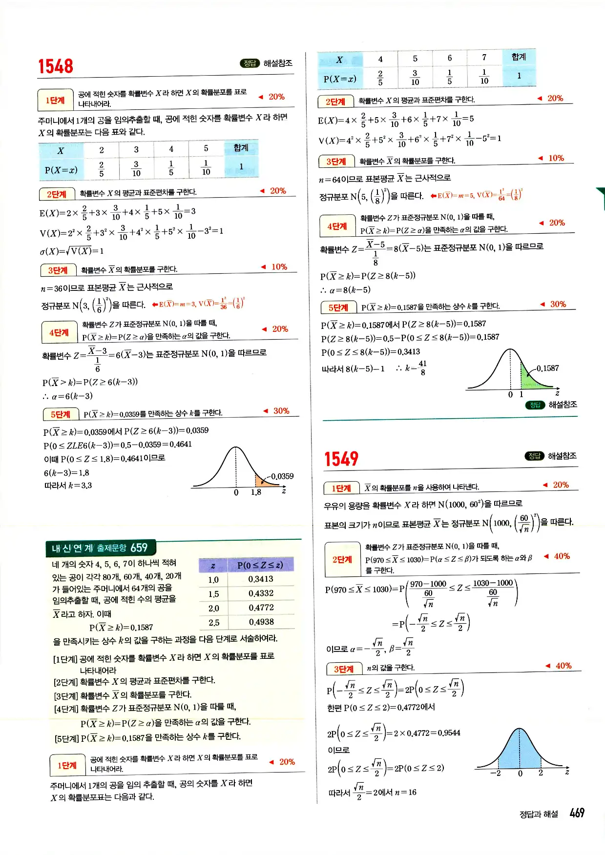 마플시너지 확률과 통계 답지 469페이지