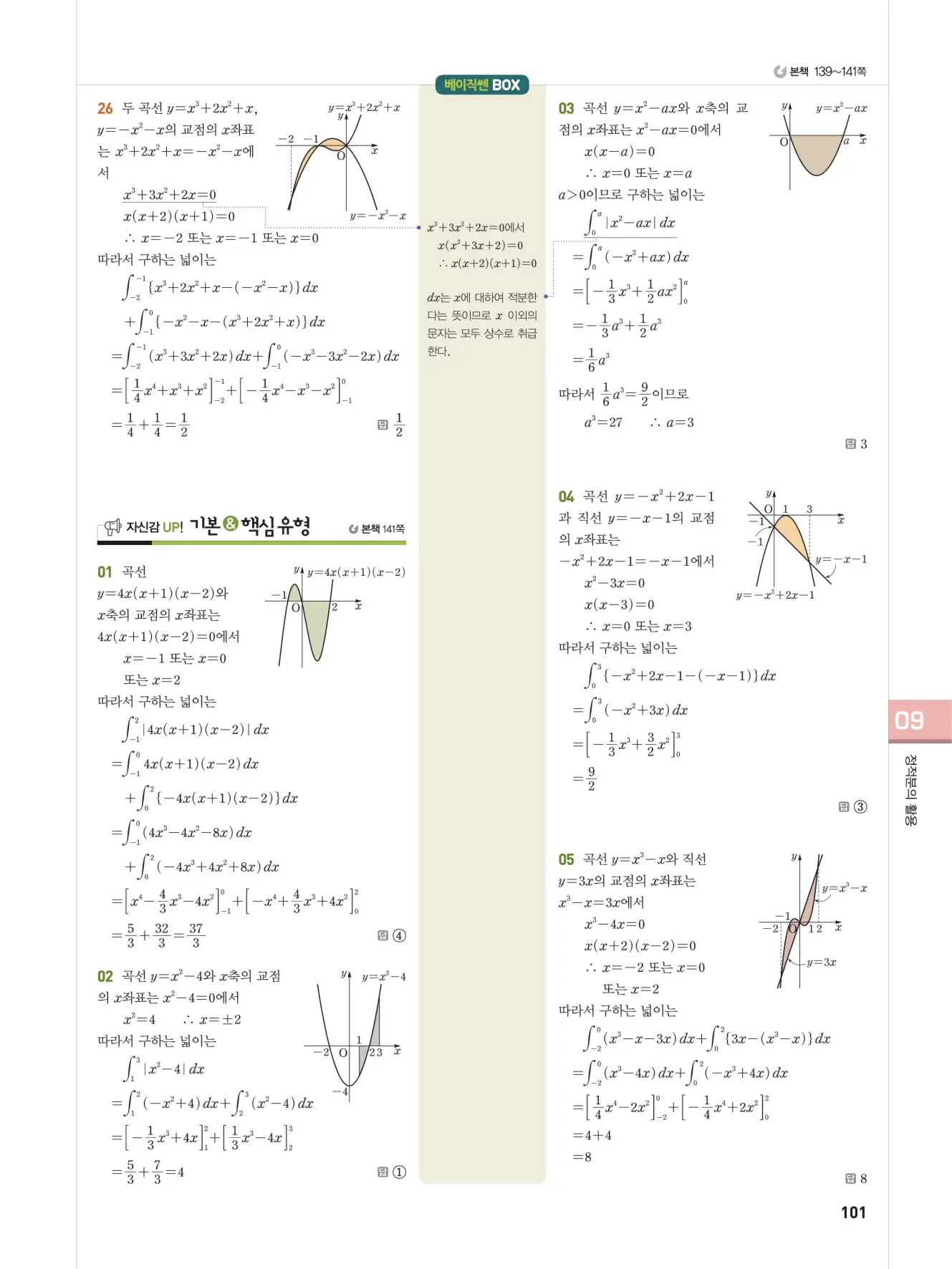 베이직쎈미적분1답지 101페이지