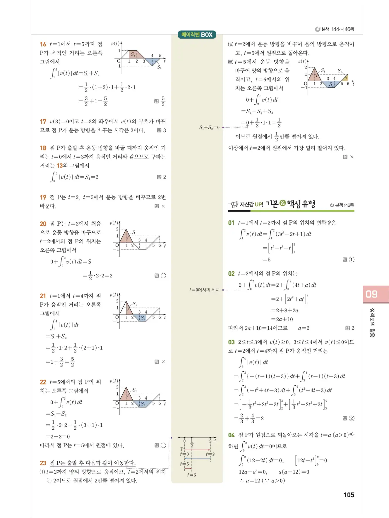 베이직쎈미적분1답지 105페이지