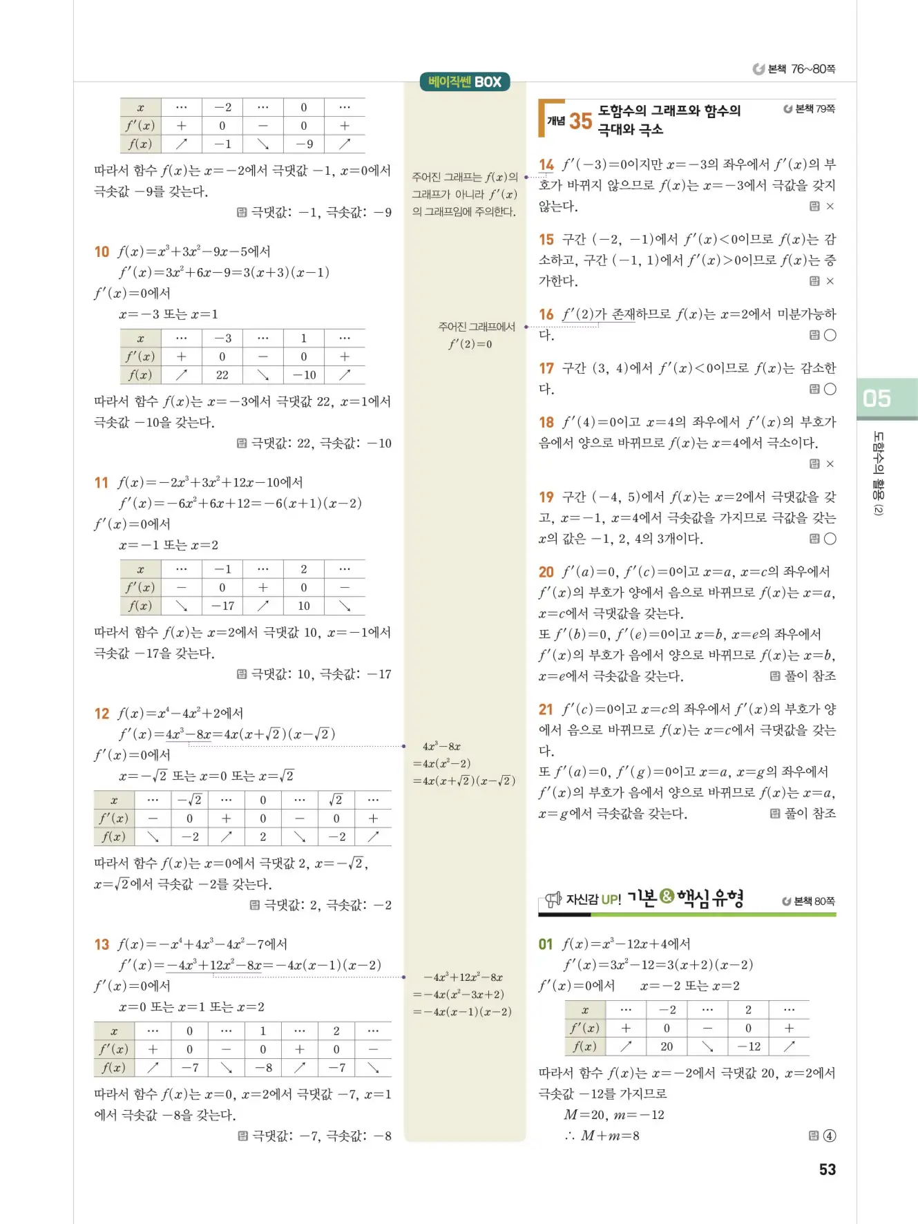 베이직쎈미적분1답지 53페이지