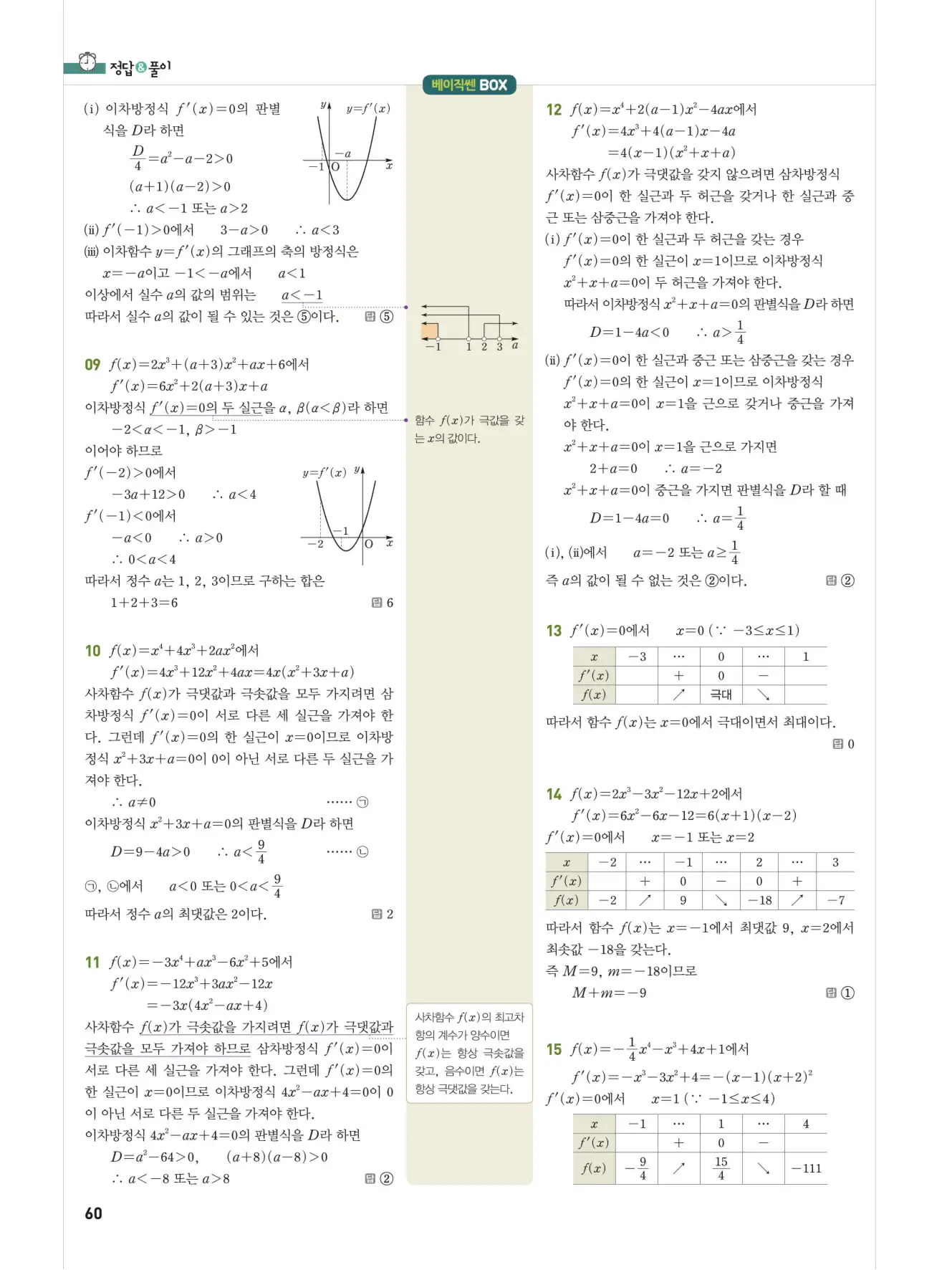 베이직쎈미적분1답지 60페이지