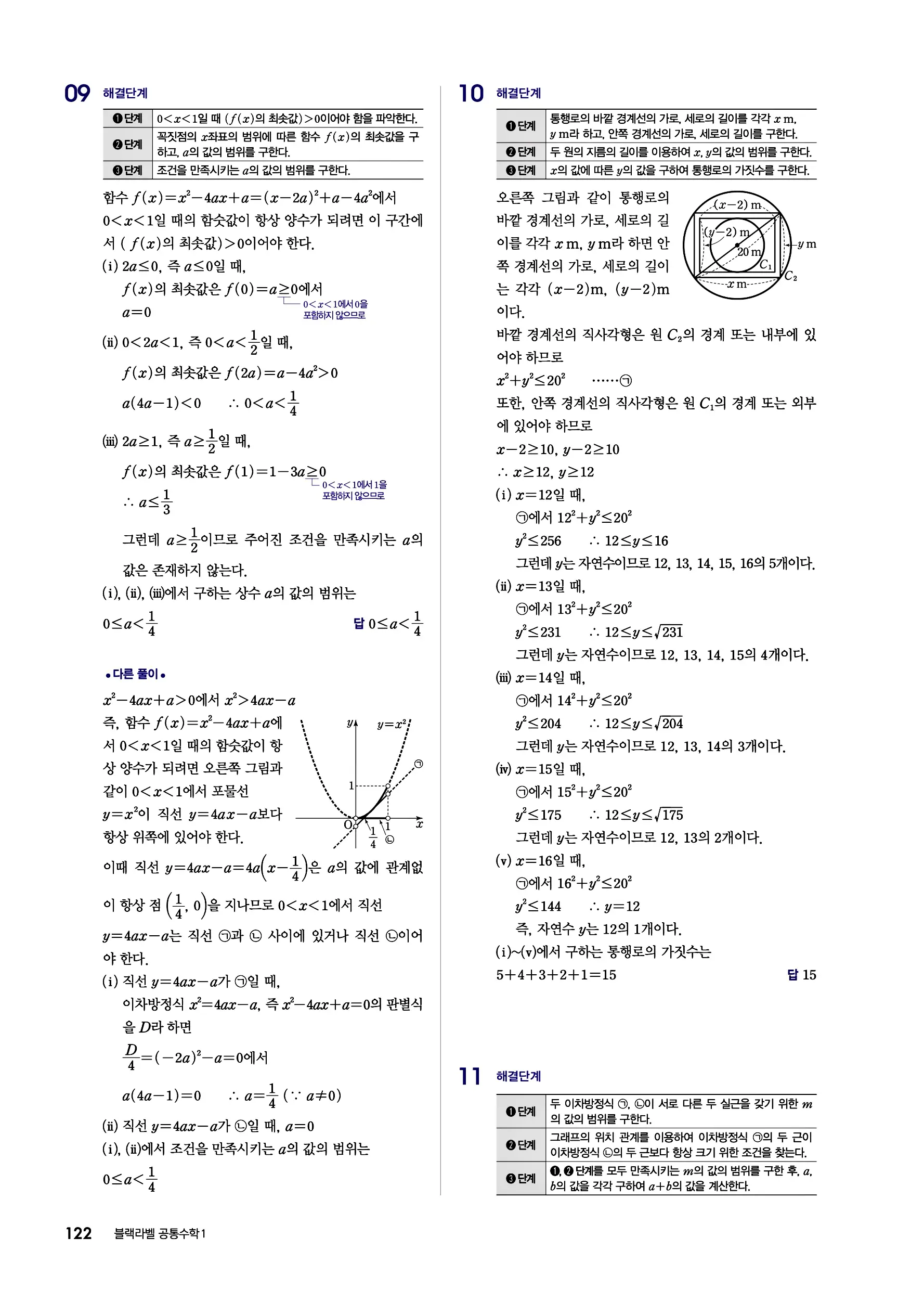 블랙라벨 공통수학1 답지 122페이지