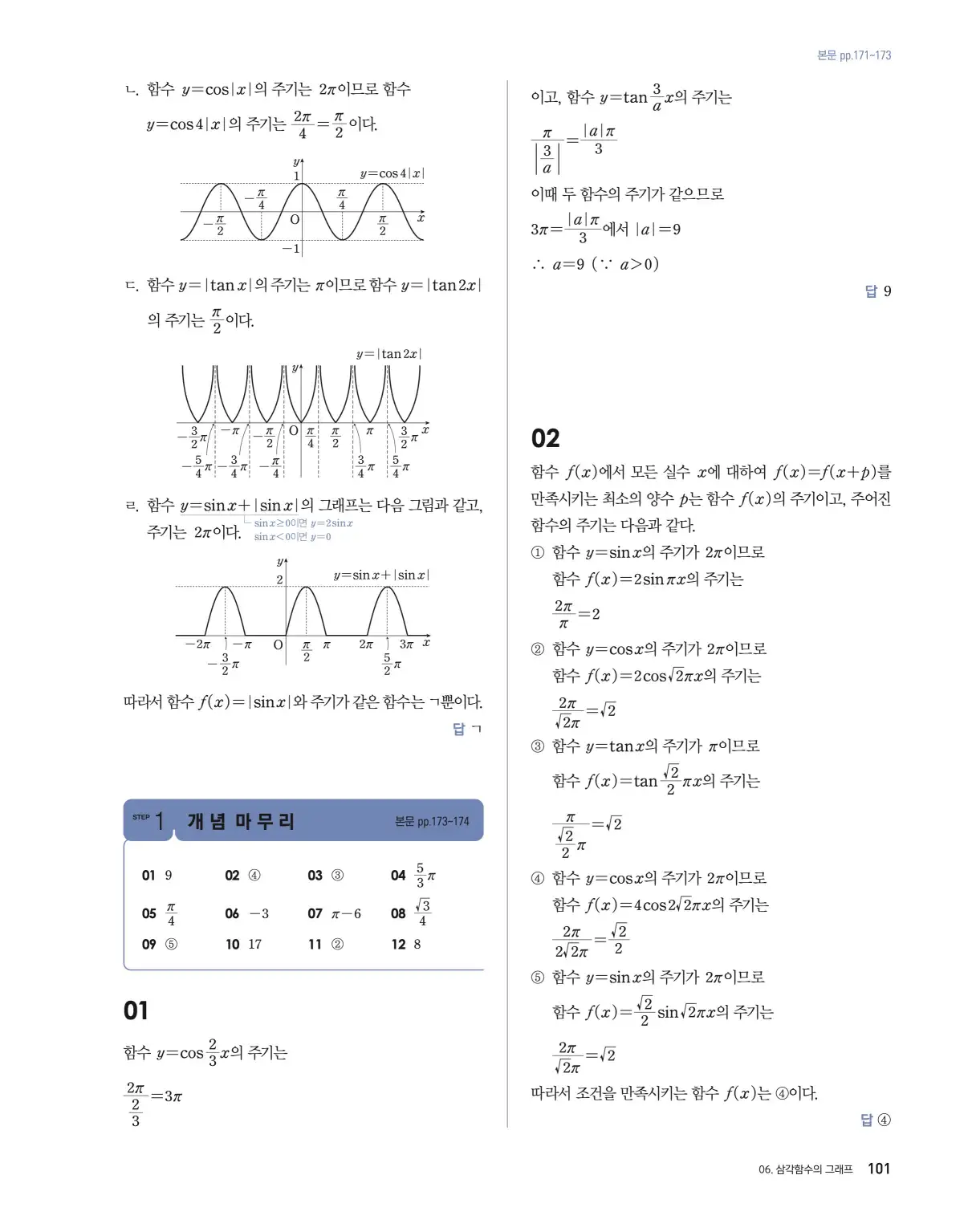 블랙라벨 더 개념 대수 답지 101페이지