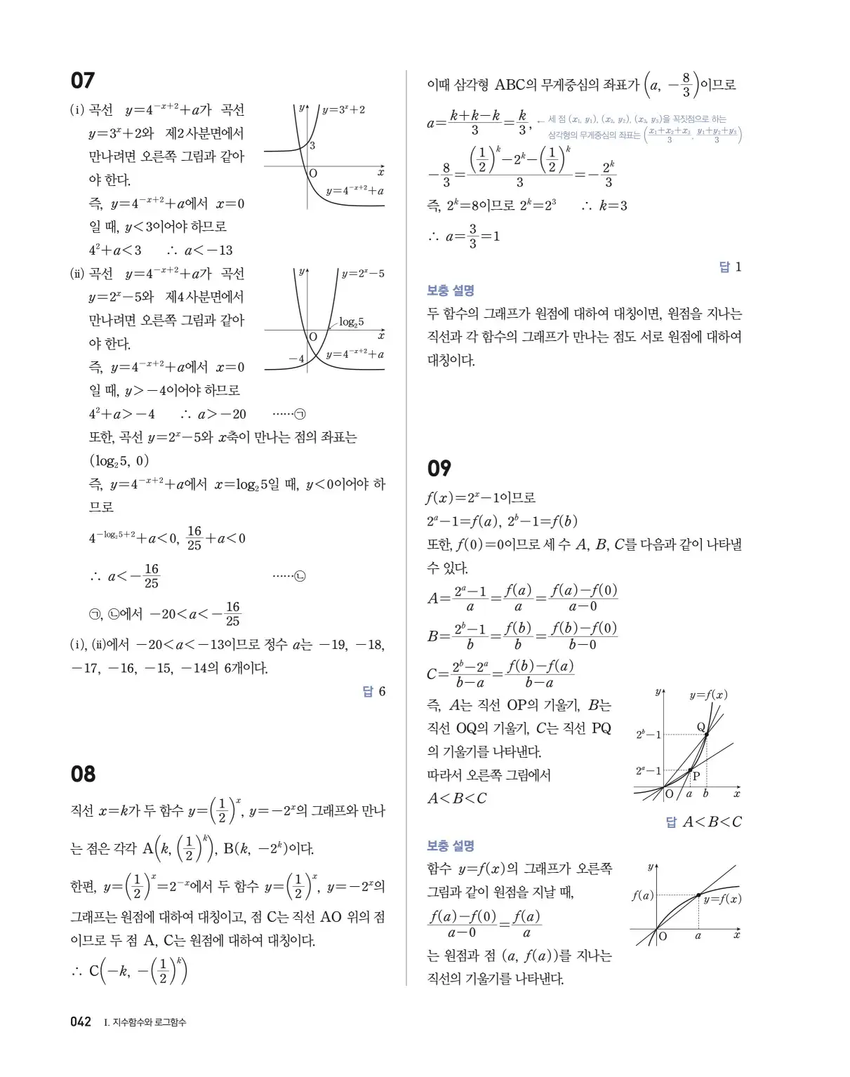 블랙라벨 더 개념 대수 답지 42페이지