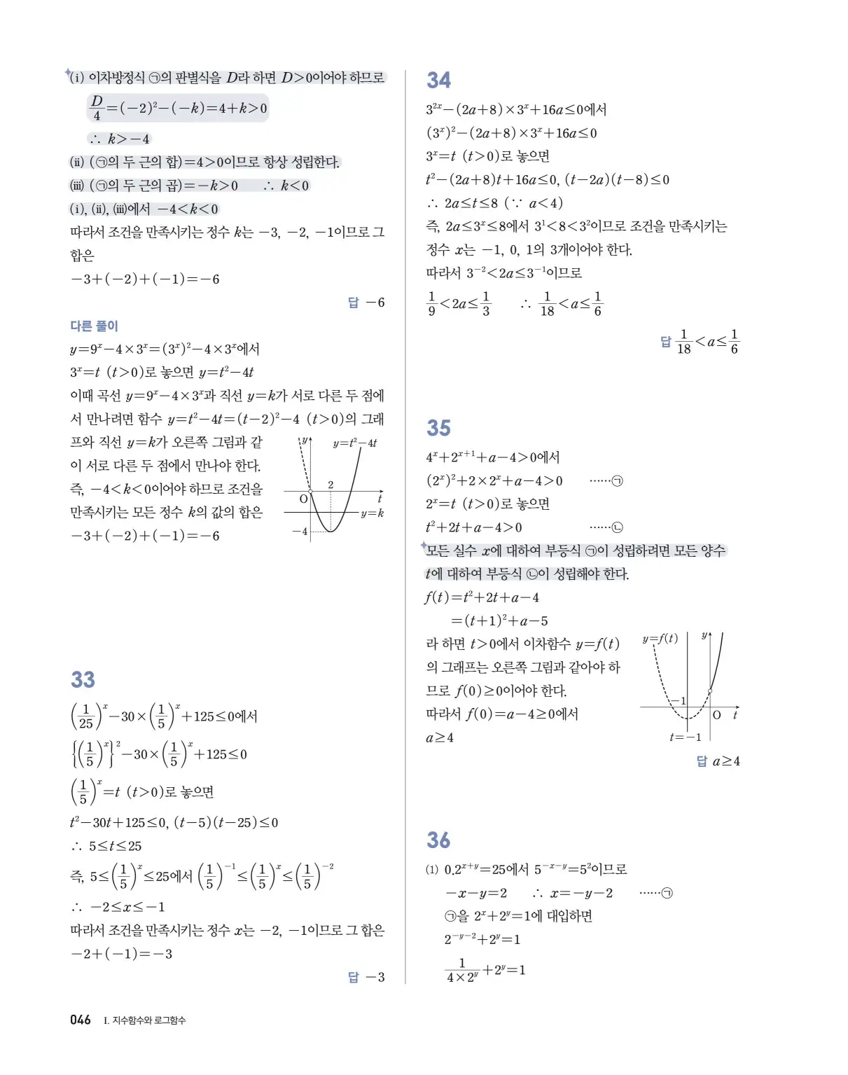 블랙라벨 더 개념 대수 답지 46페이지