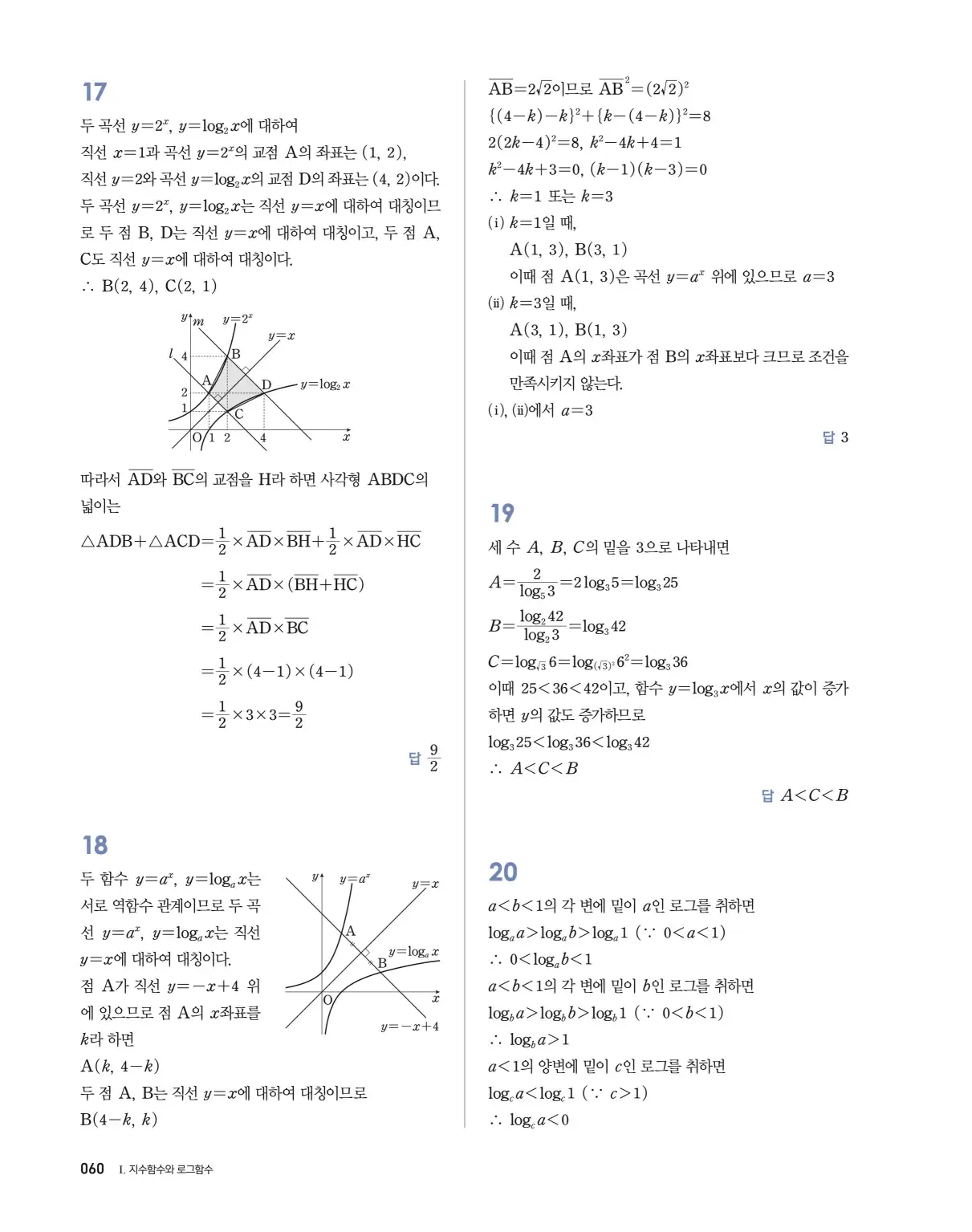 블랙라벨 더 개념 대수 답지 60페이지