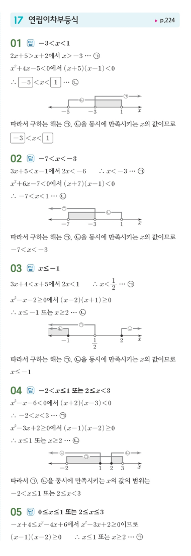 수력충전 공통수학1 답지 238