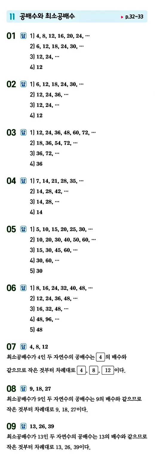 수력충전 중1-1 답지 19페이지