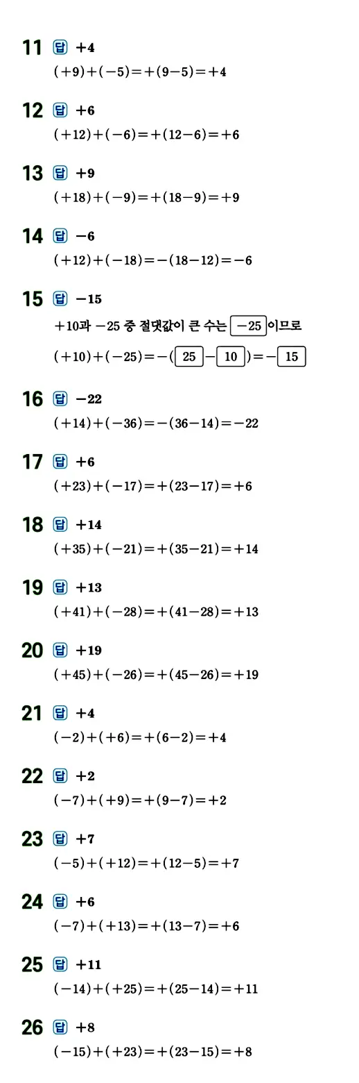 수력충전 중1-1 답지 47페이지