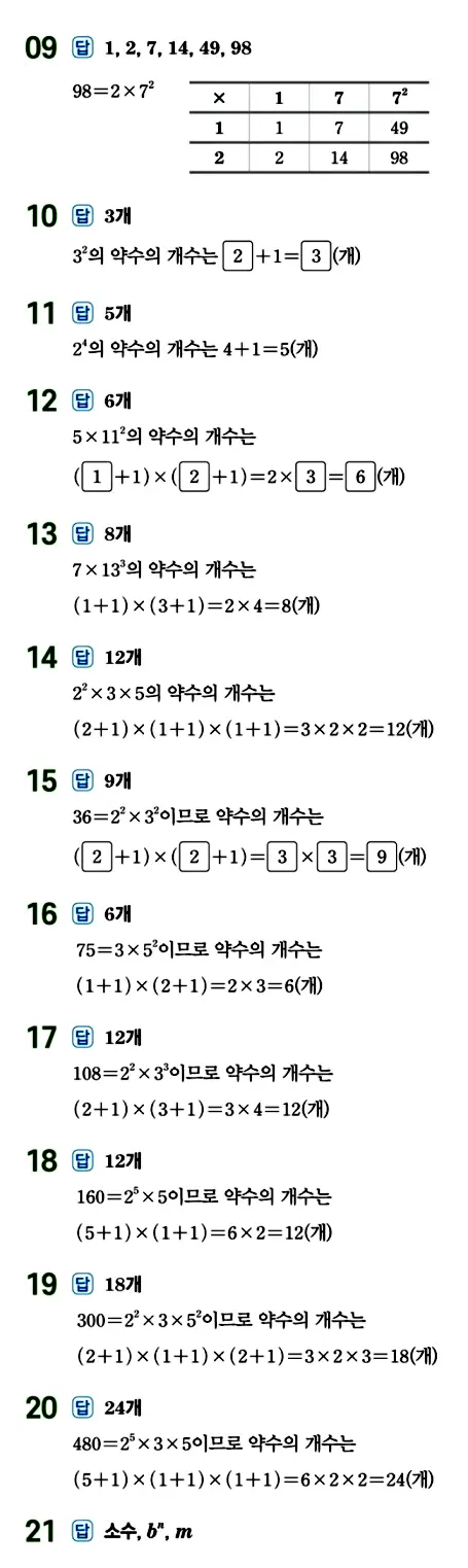 수력충전 중1-1 답지 8페이지