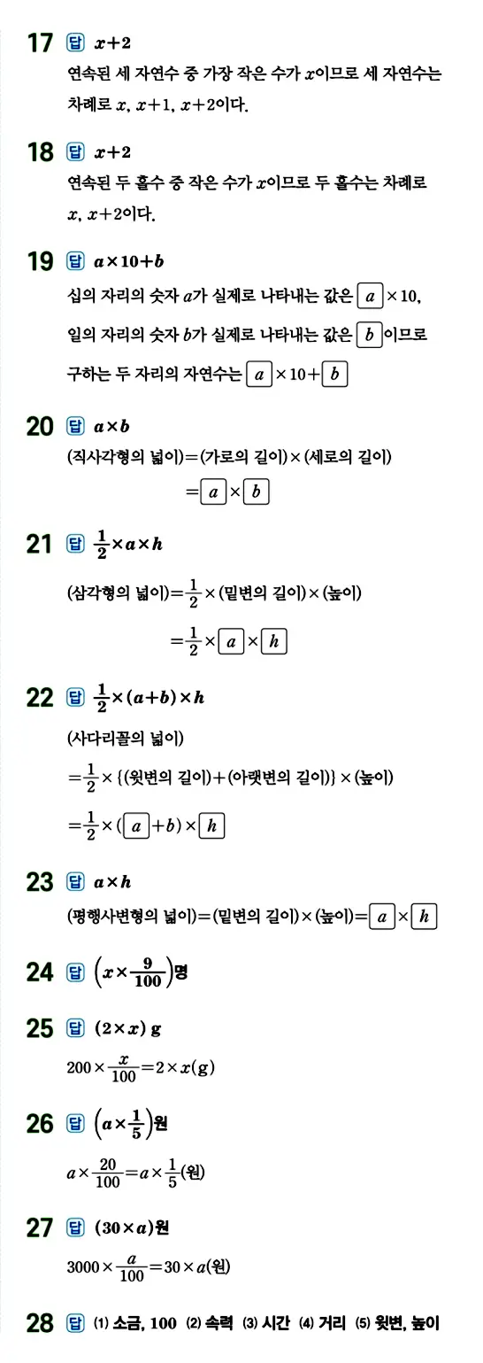 수력충전 중1-1 답지 94페이지